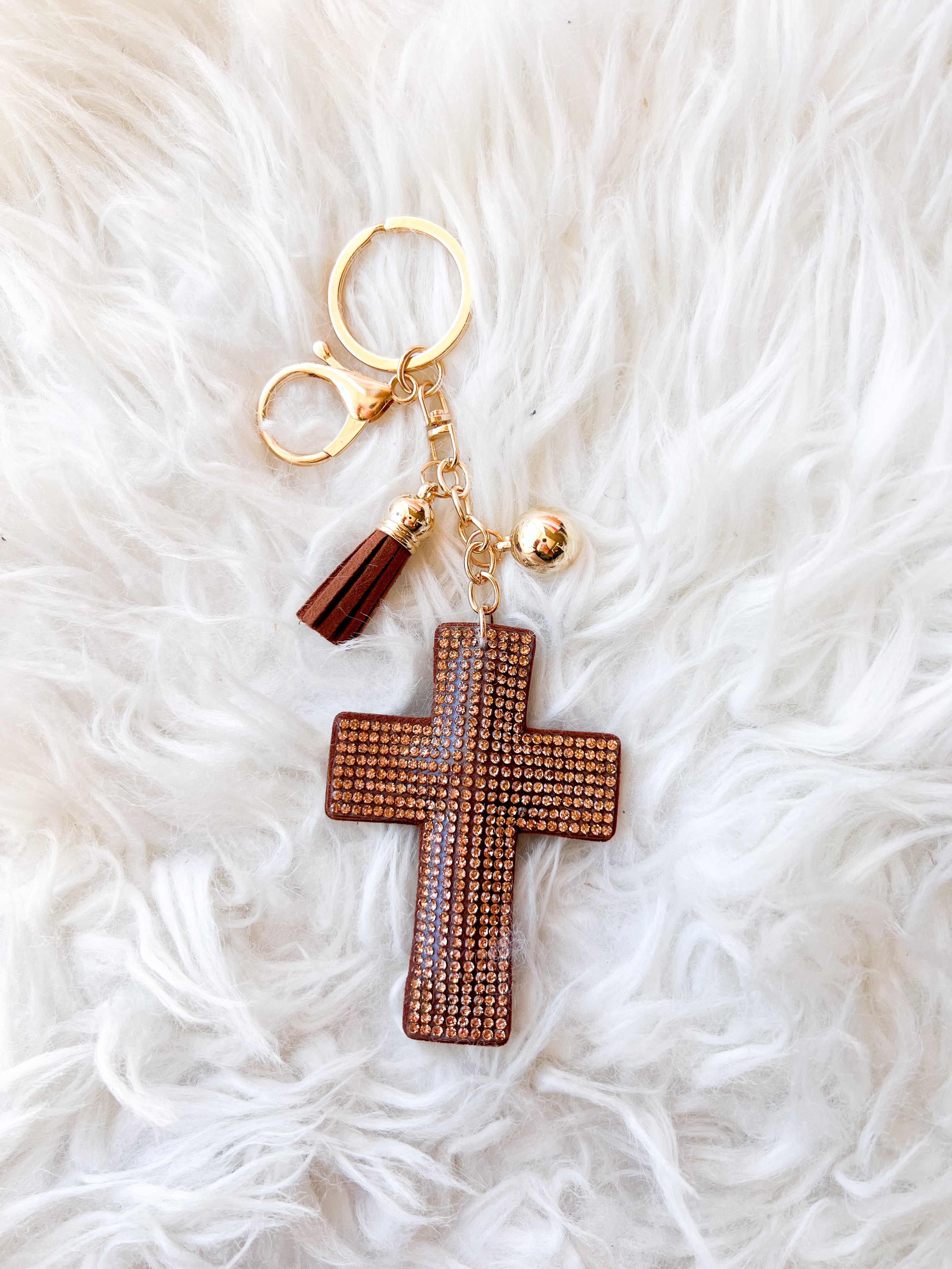 Cross Rhinestone Key Chain