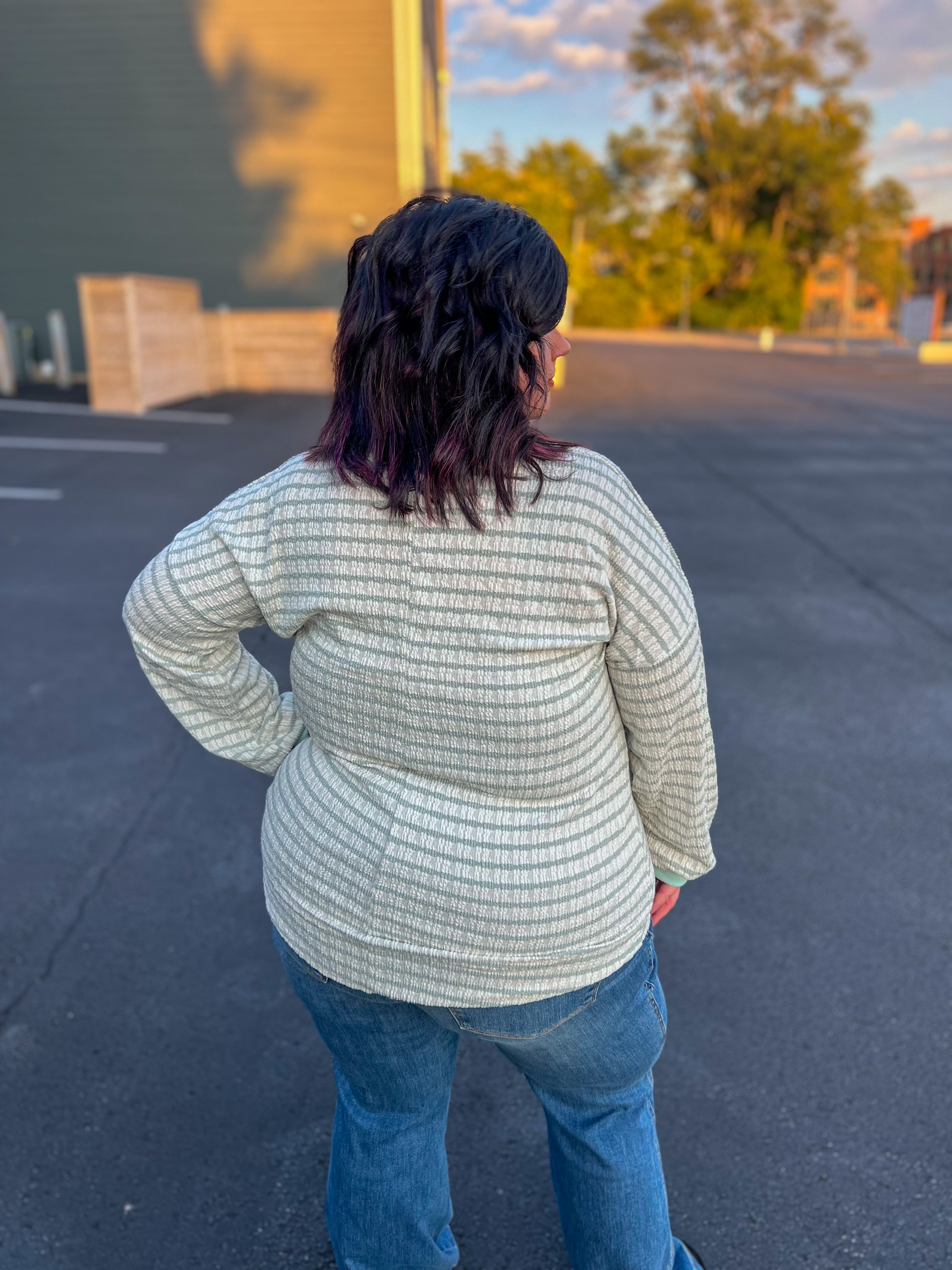DOORBUSTER Emily Stripe Top - Mint