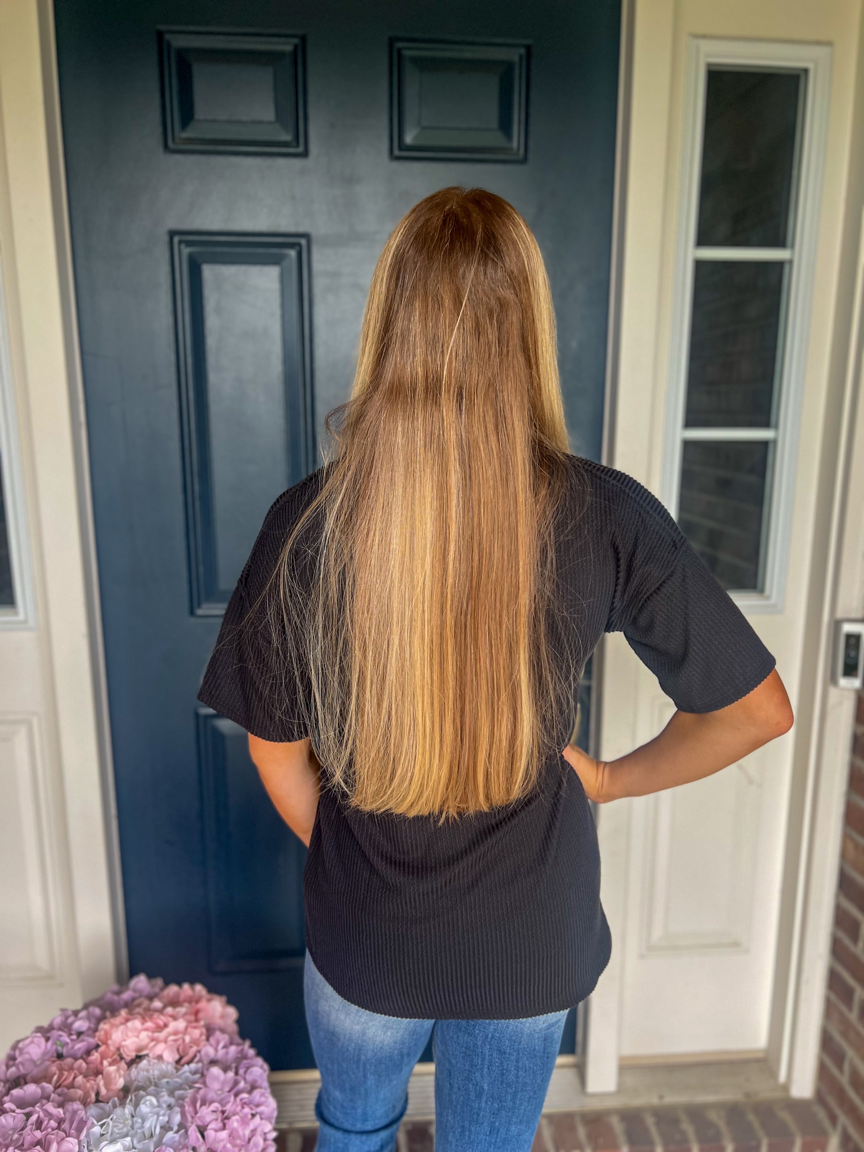 Kelly Ribbed Top - Black