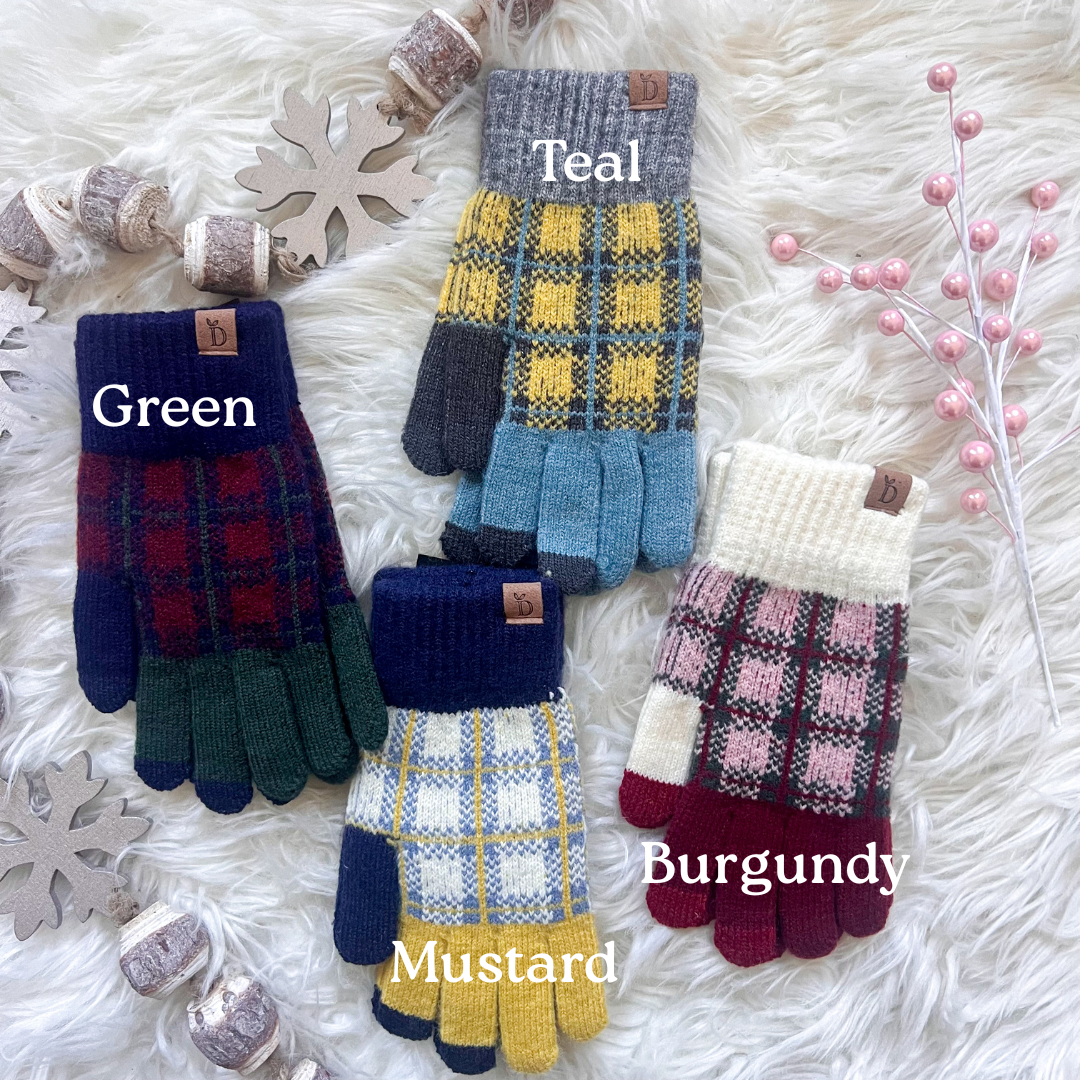 DOORBUSTER Plaid Gloves - 4 Colors!