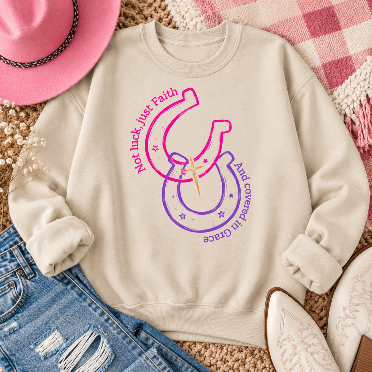 Not Luck Horseshoe Sweatshirt