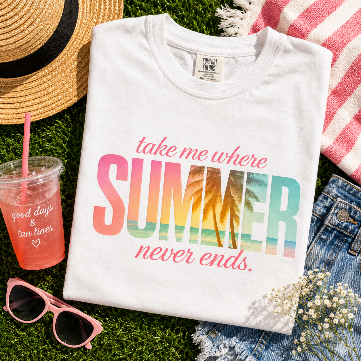 Take Me Where Summer Never Ends Tee or Sweatshirt
