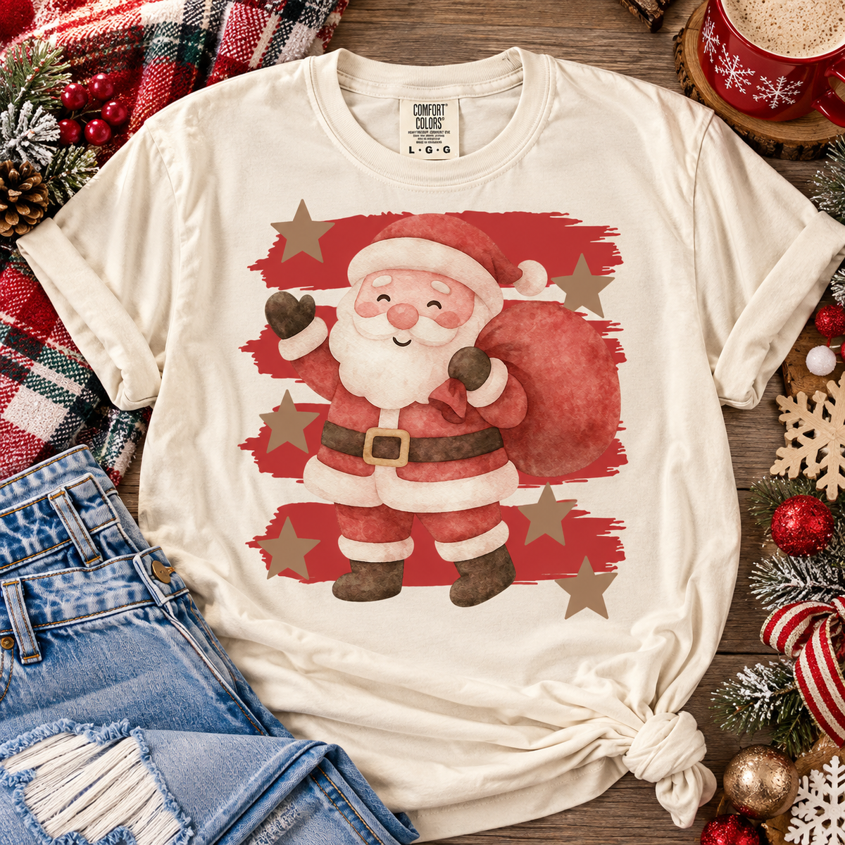 Vintage Christmas Santa Tee