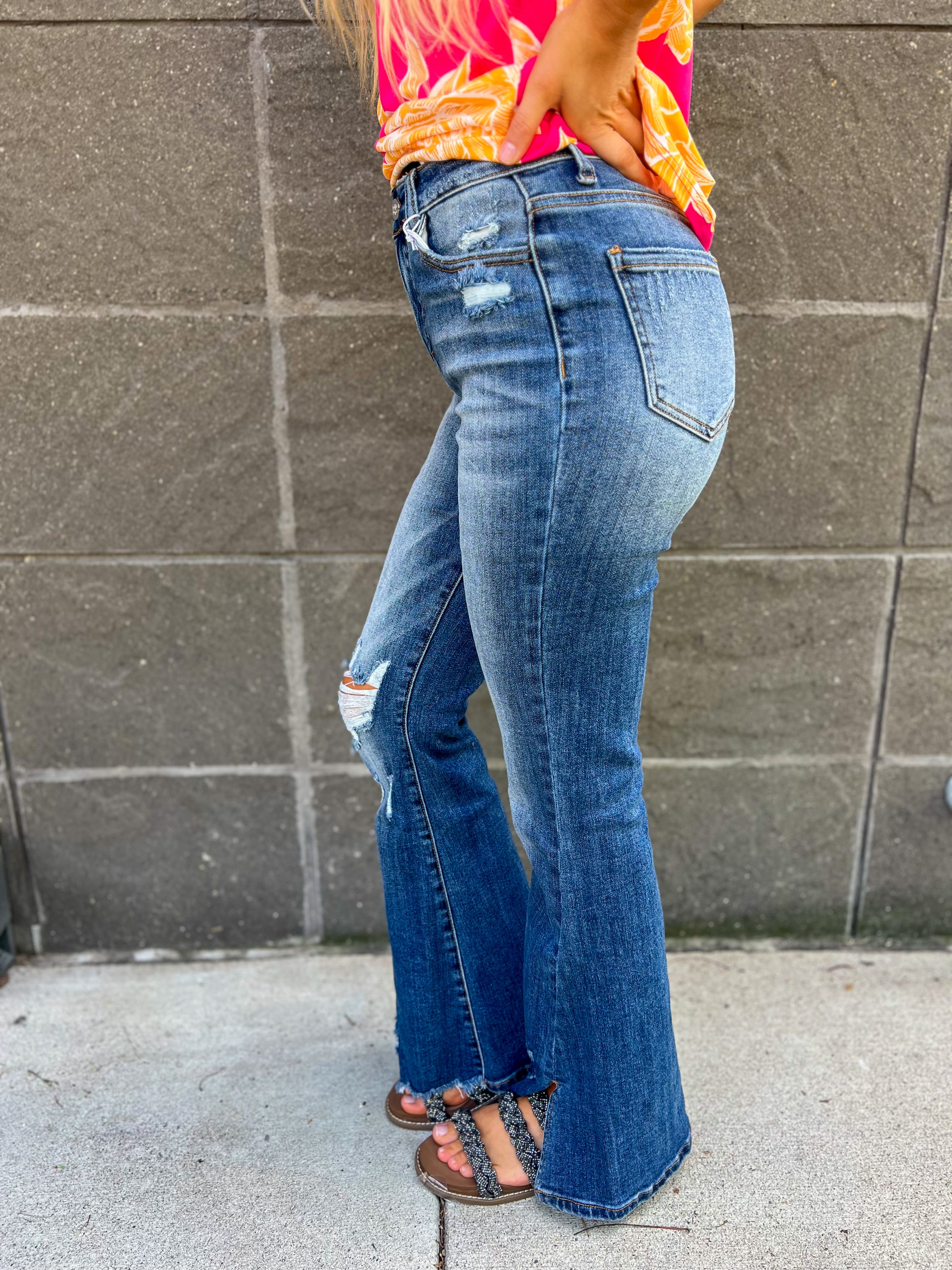 Blakeley Diesel Dark Wash Split Hem Jeans