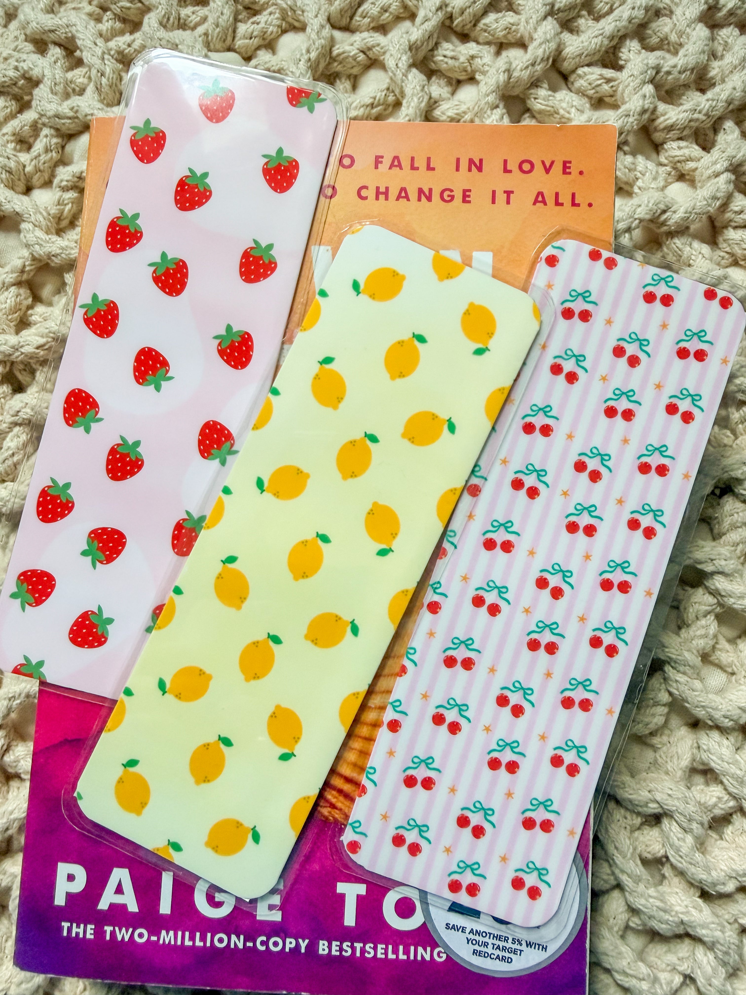 Summer Fruit Bookmark Set