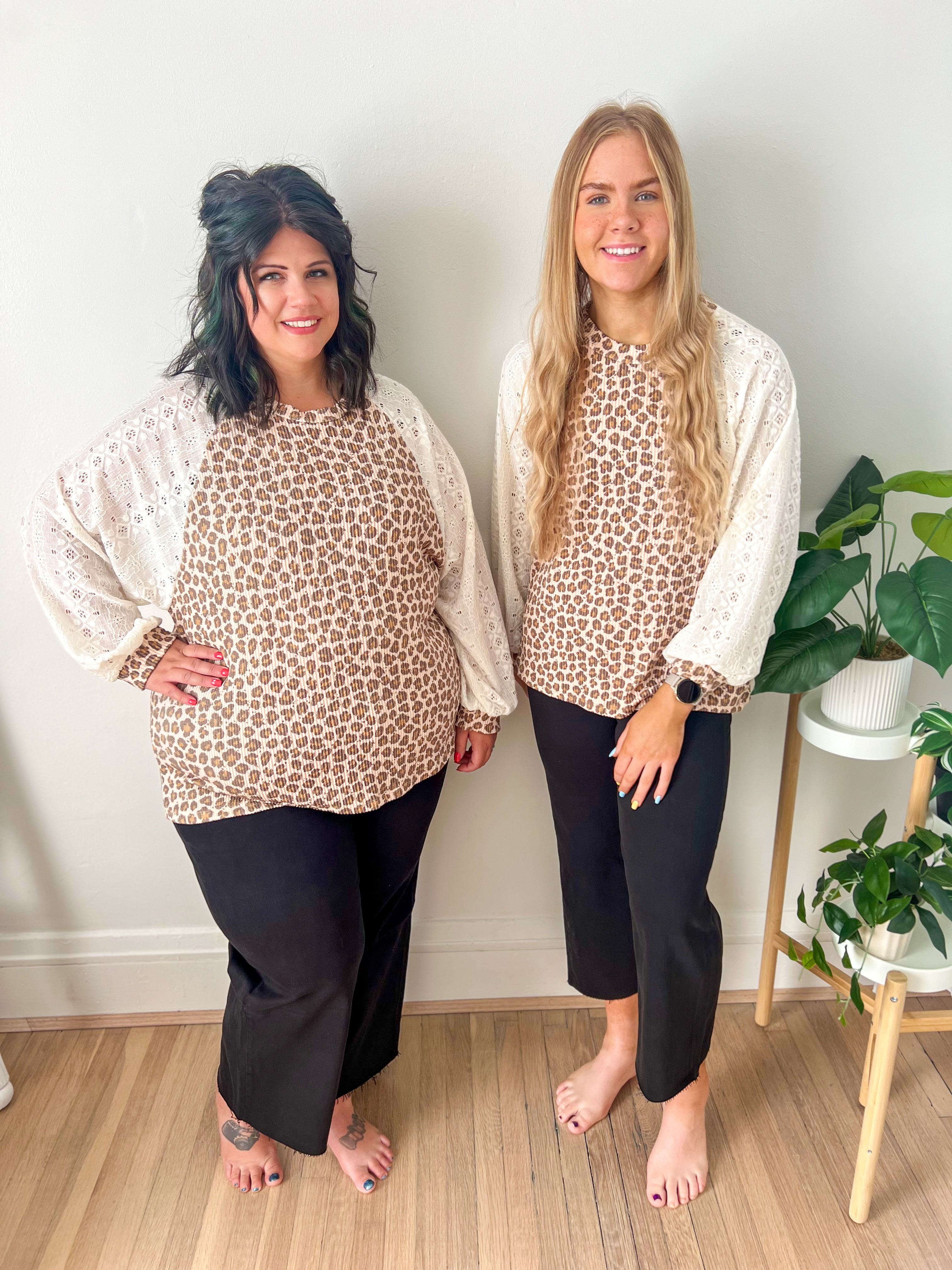 Leopard and Lace Top