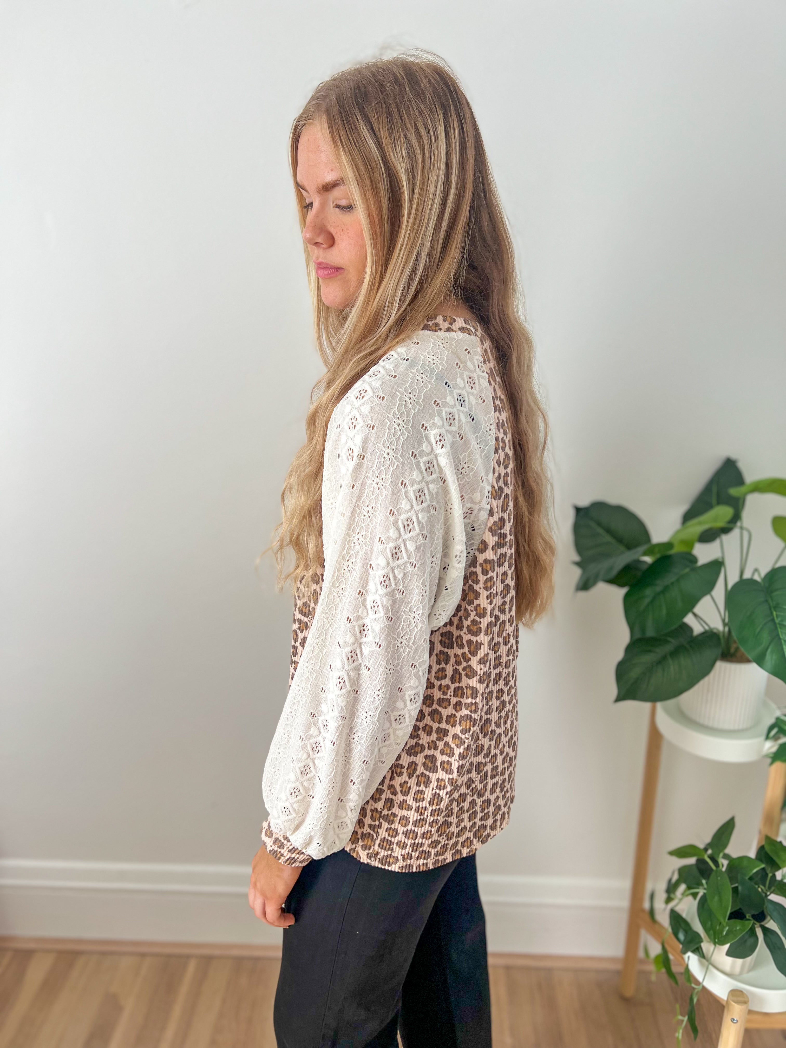 Leopard and Lace Top
