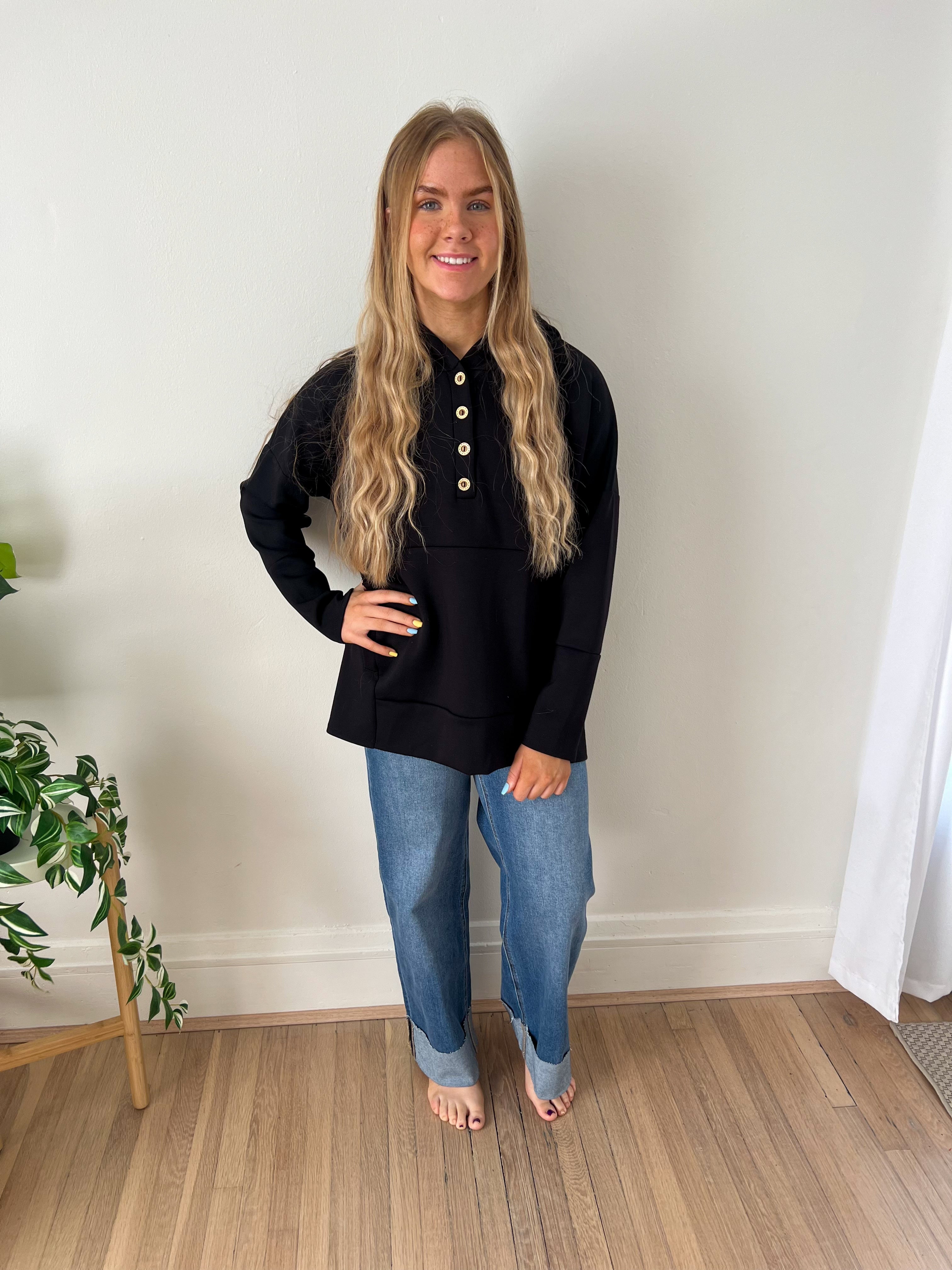 DOORBUSTER Aria Scuba Hoodie - Black