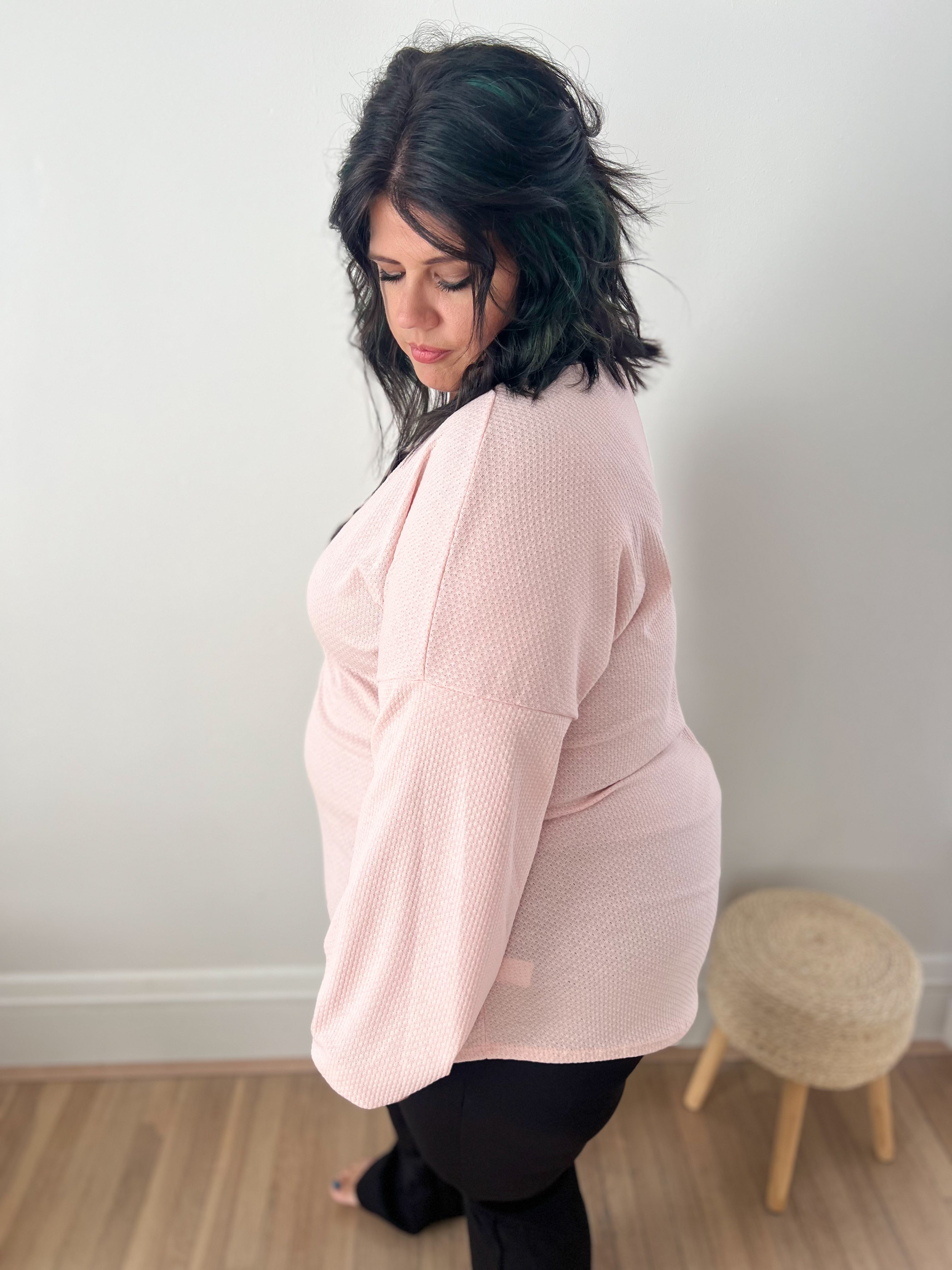 On My Mind Pink with Leopard Accents Top