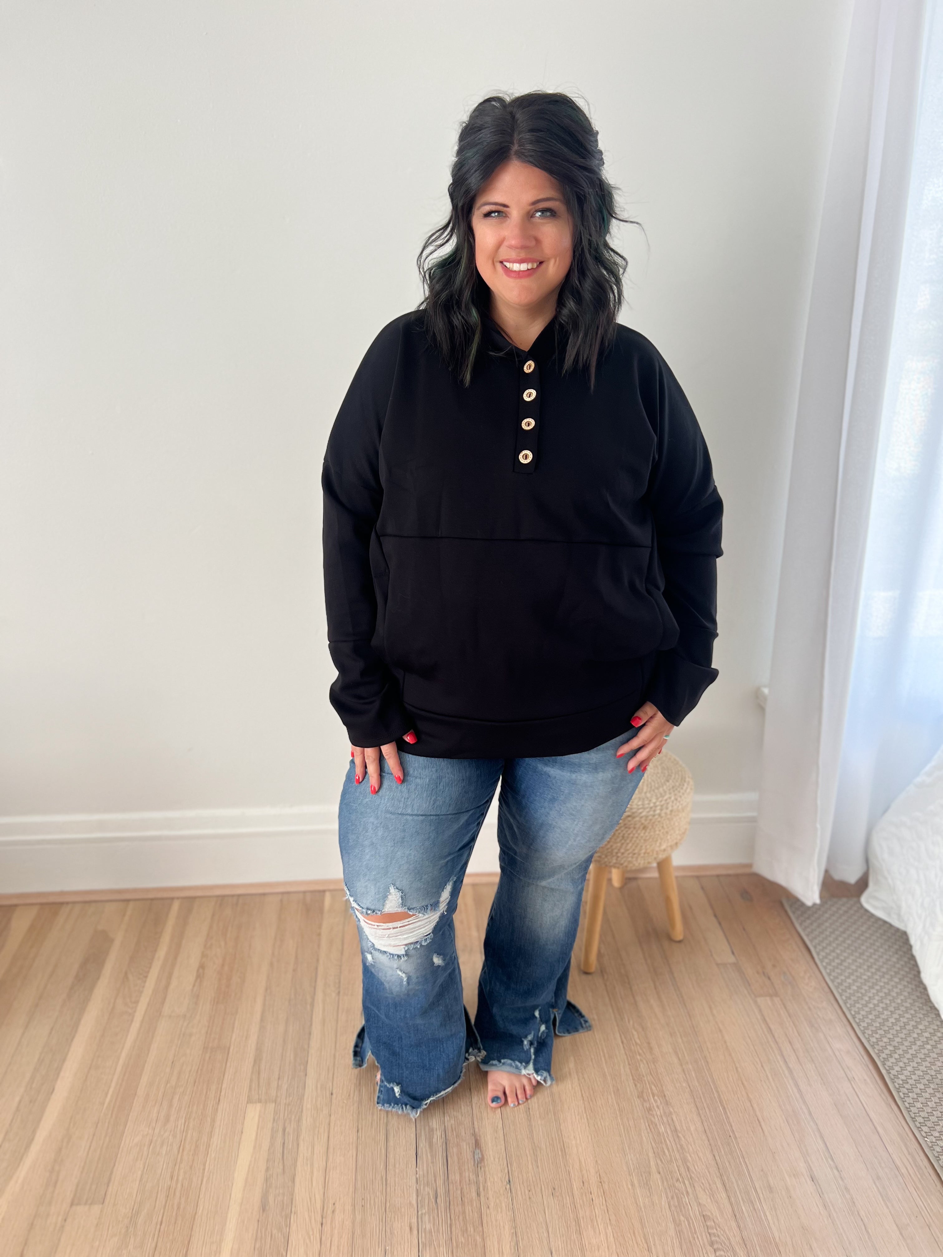 DOORBUSTER Aria Scuba Hoodie - Black