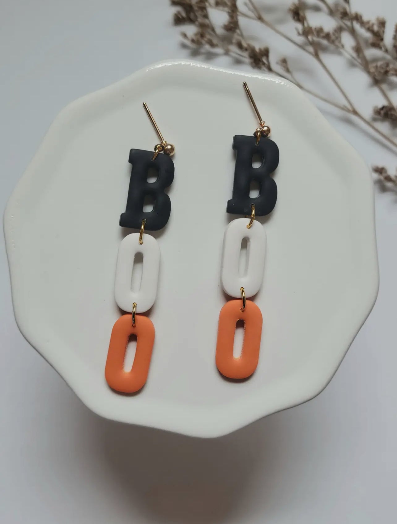 Boo Dangle Polymer Clay Earrings