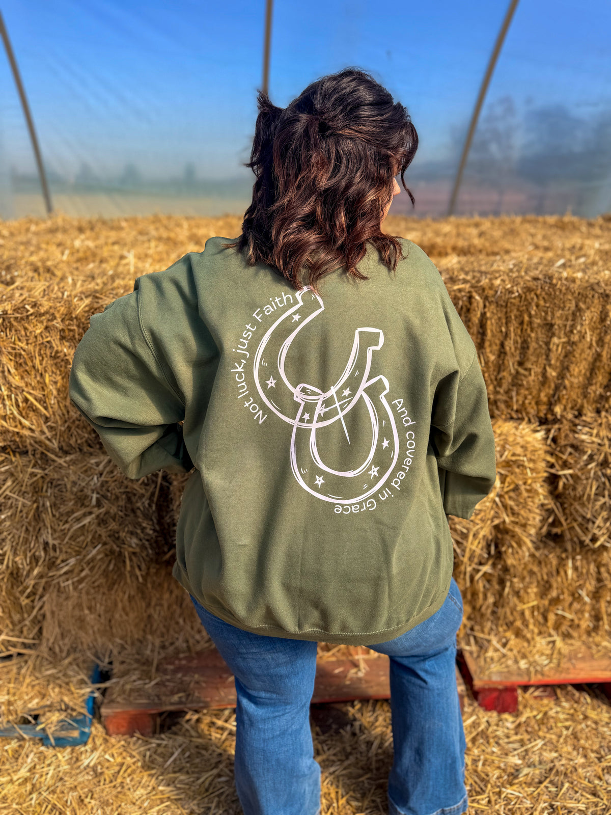 Not Luck Horseshoe Cardi Sweatshirt