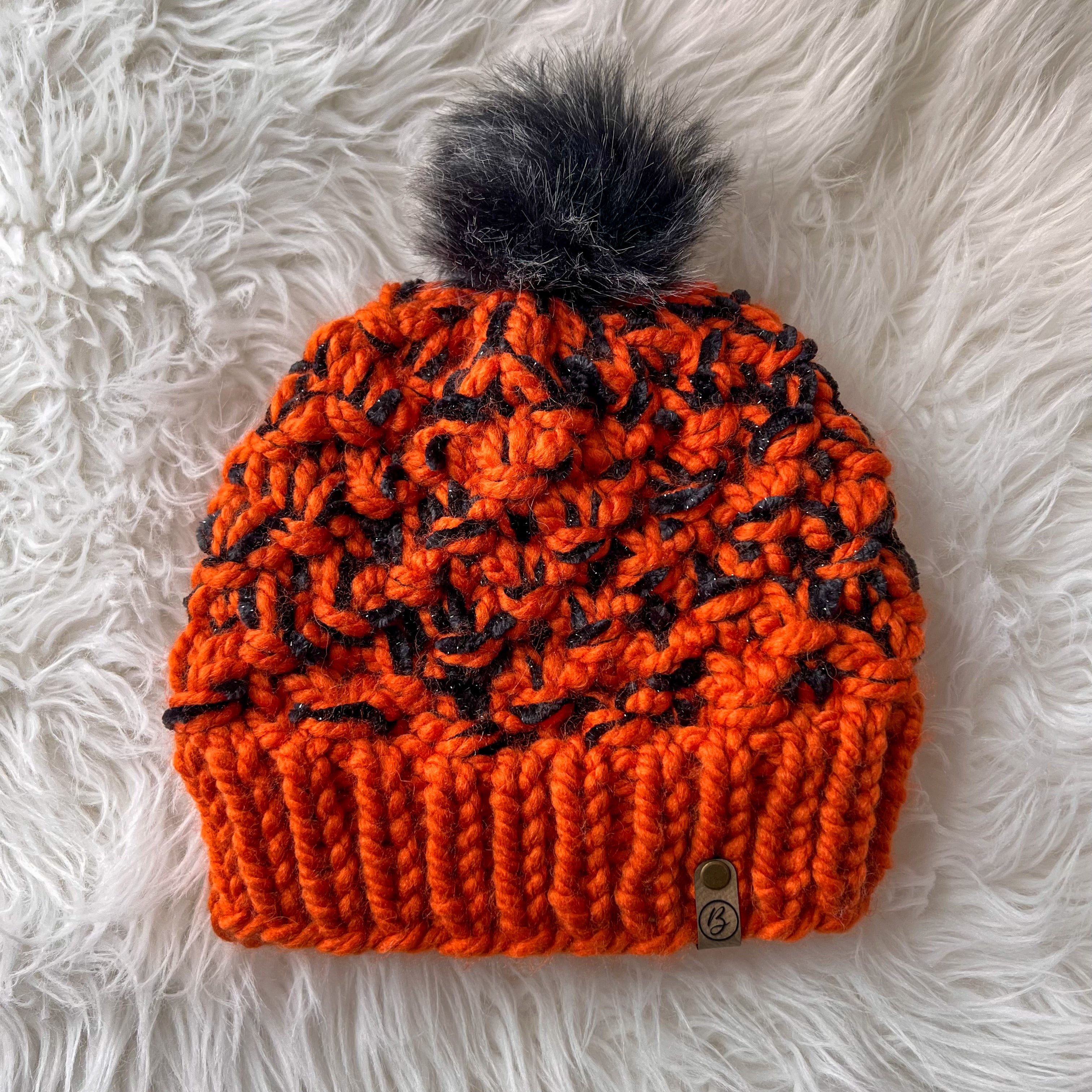 St. Cloud Beanie - Orange and Black