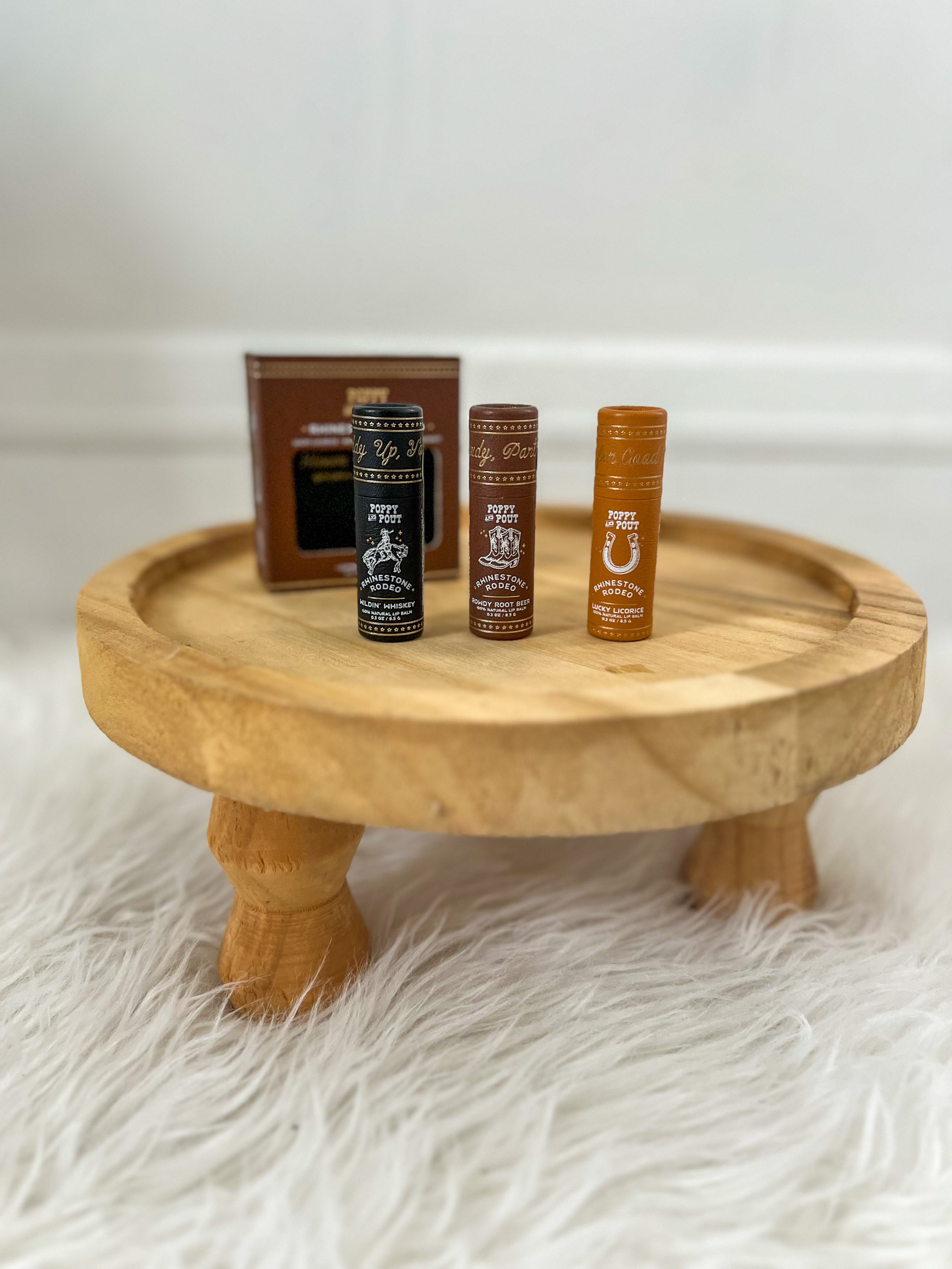 Poppy & Pout Rhinestone Rodeo Lip Balm Trio Gift Set