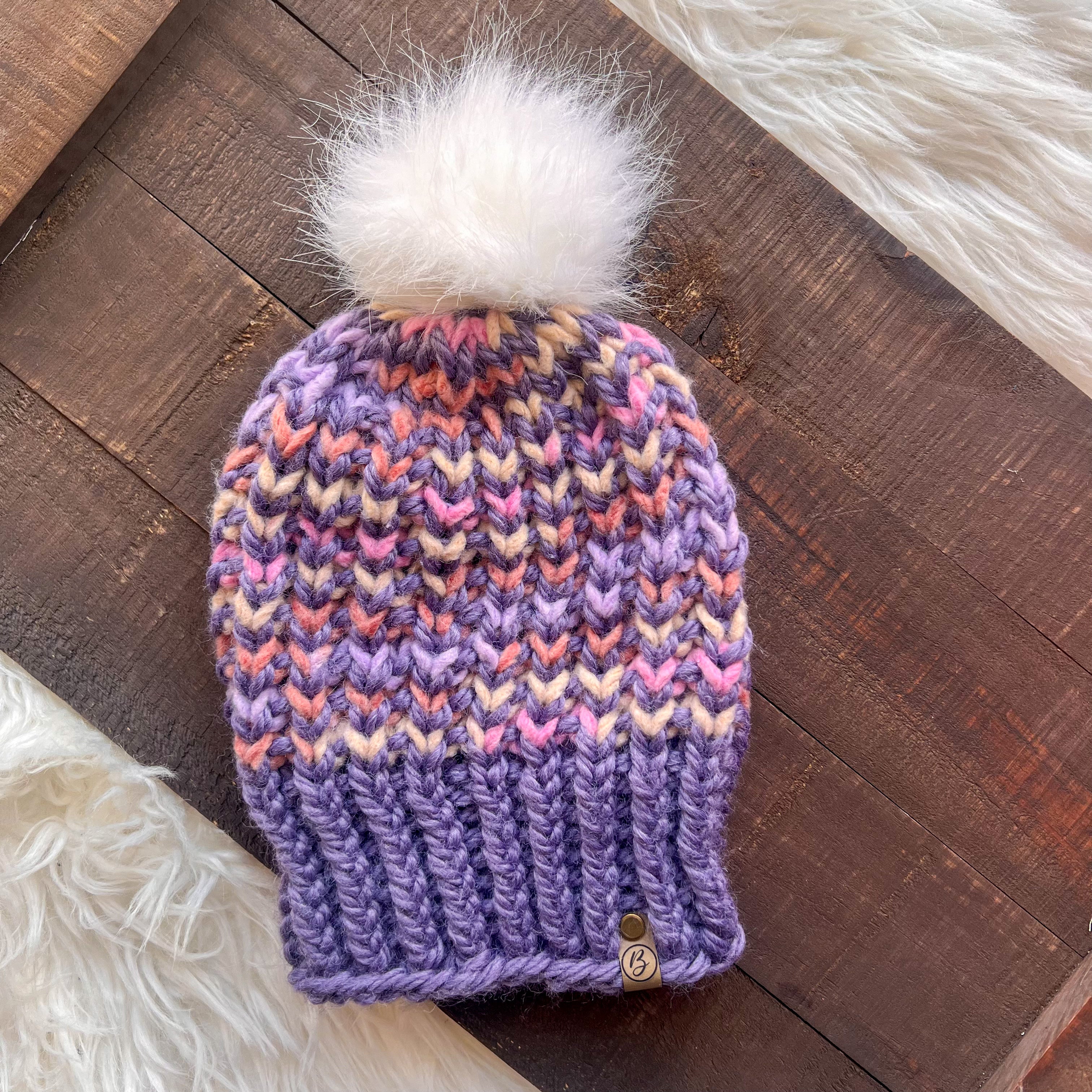 Aspen Knit Beanie - Lavender Fields