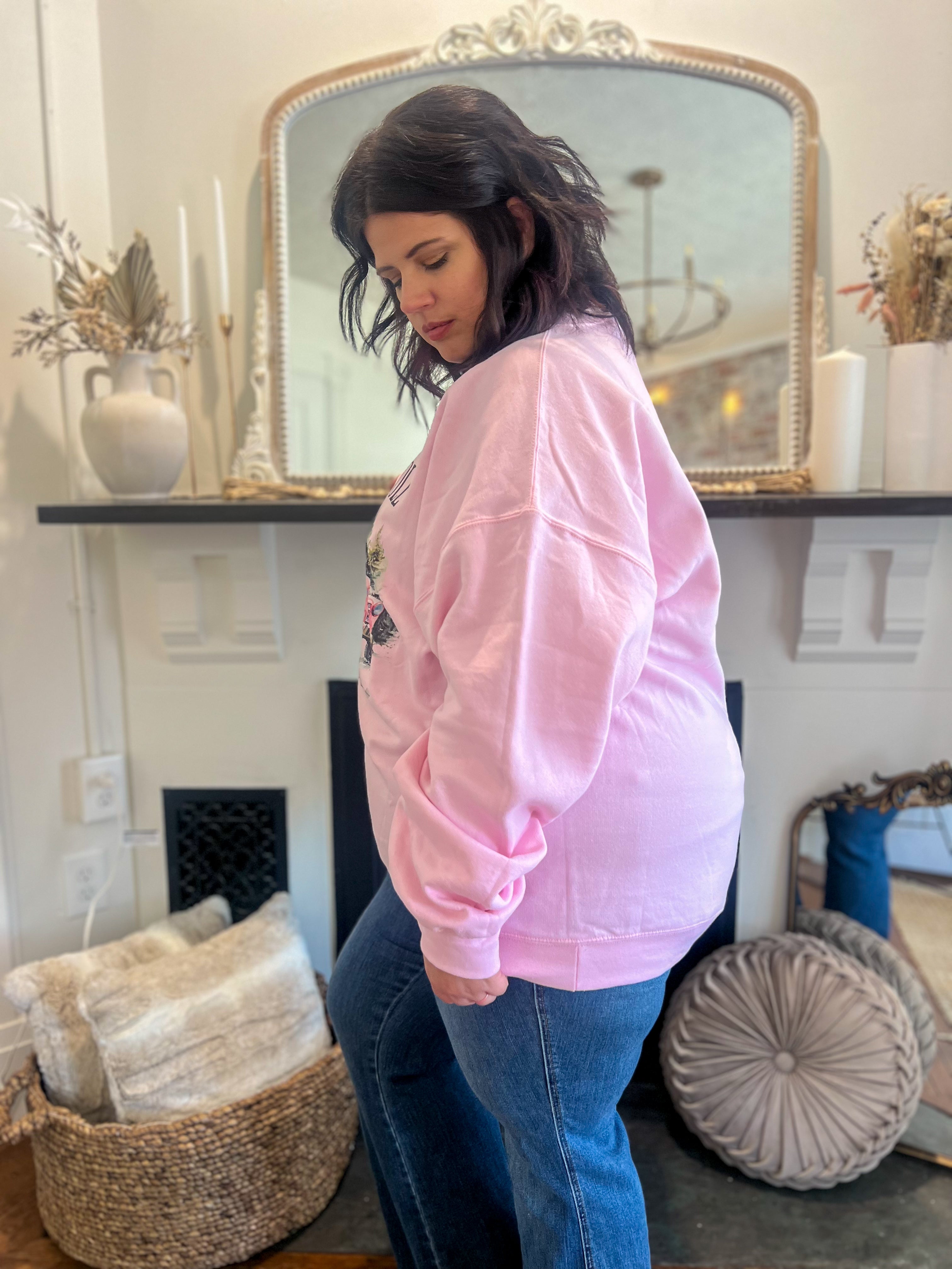 North Pole Tree Farm Pink Sweatshirt