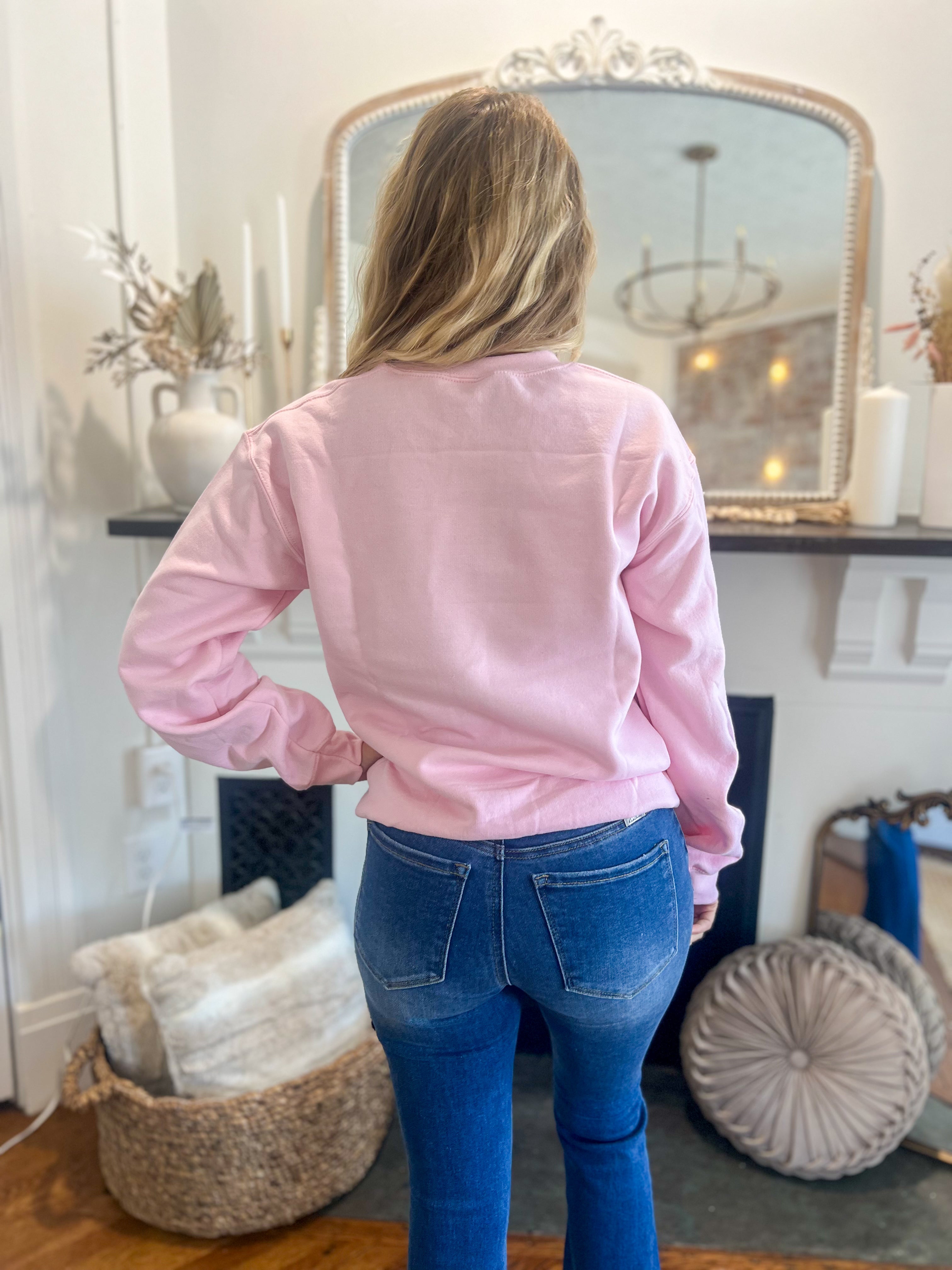 North Pole Tree Farm Pink Sweatshirt