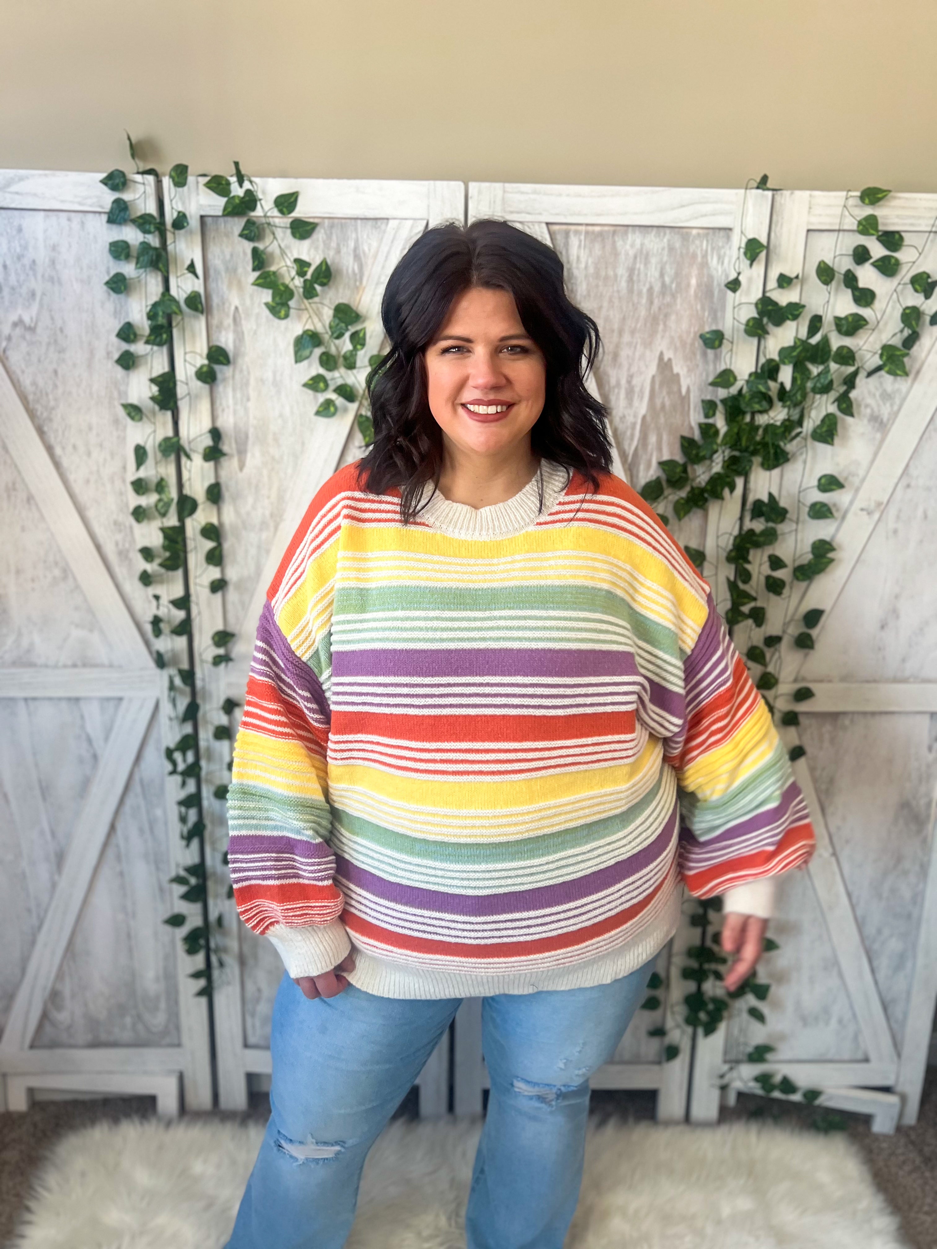 Rainbow Stripe Sweater