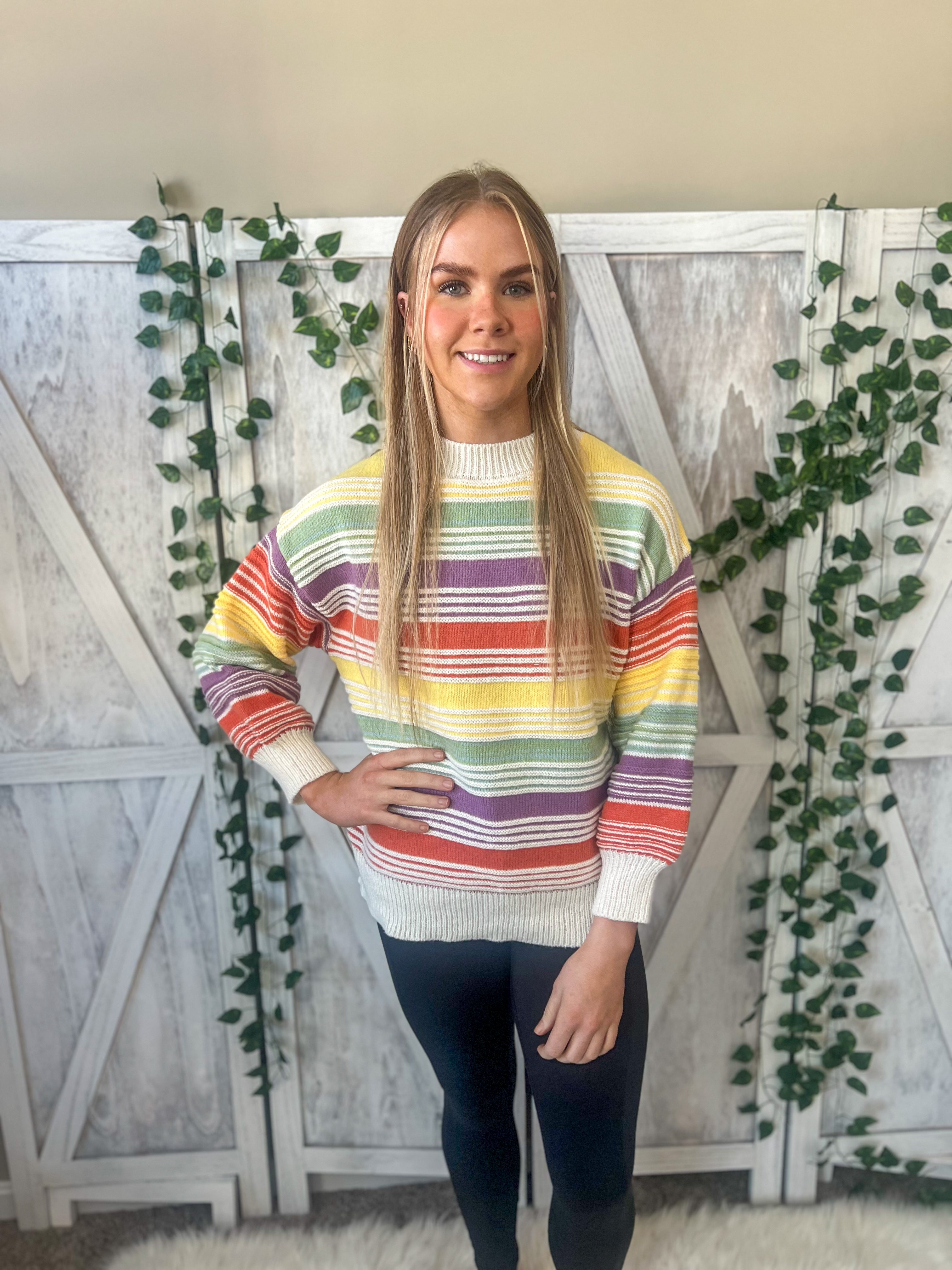 Rainbow Stripe Sweater