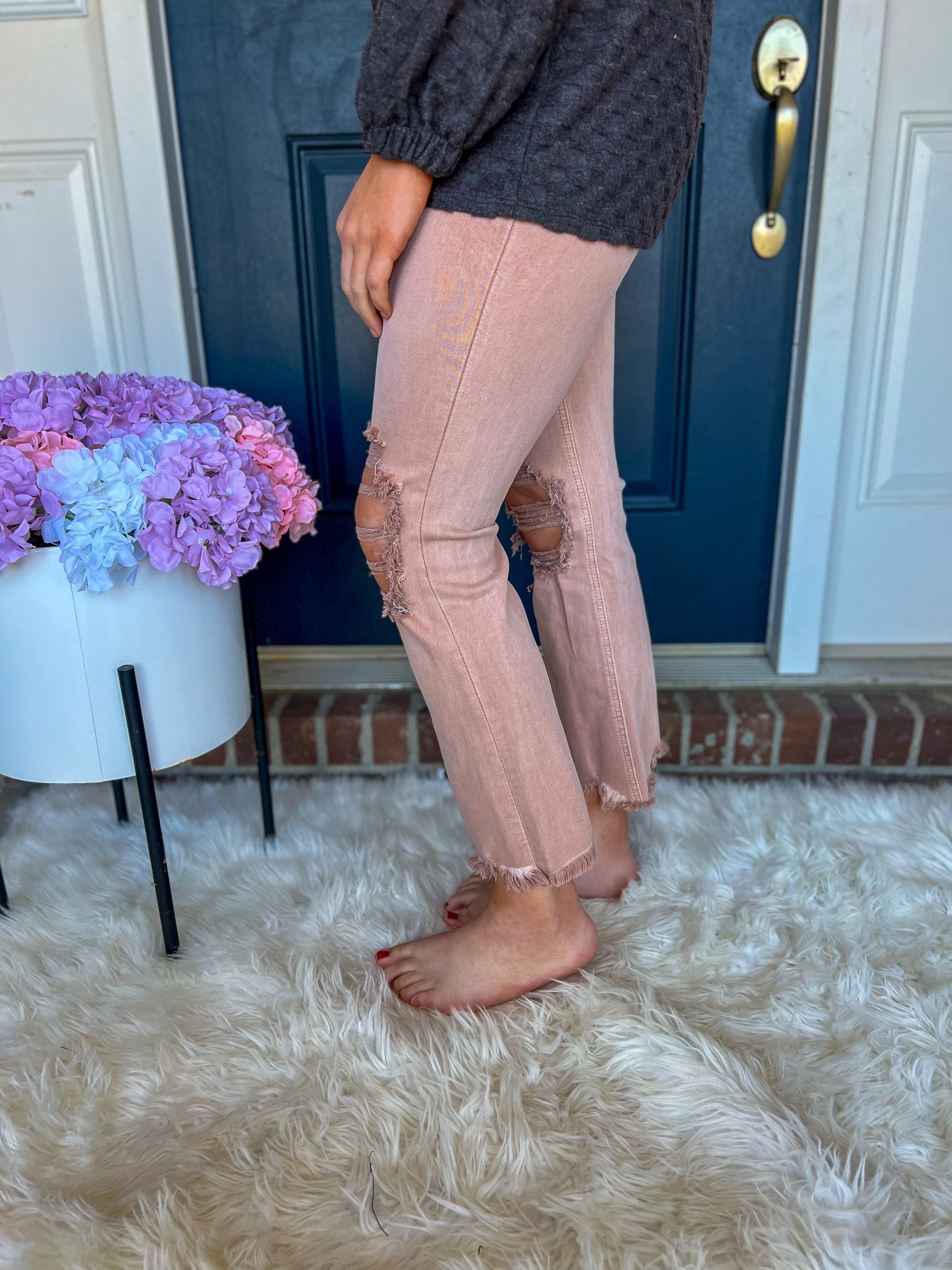 Lovervet Anabelle Rose Crop Flare Jeans