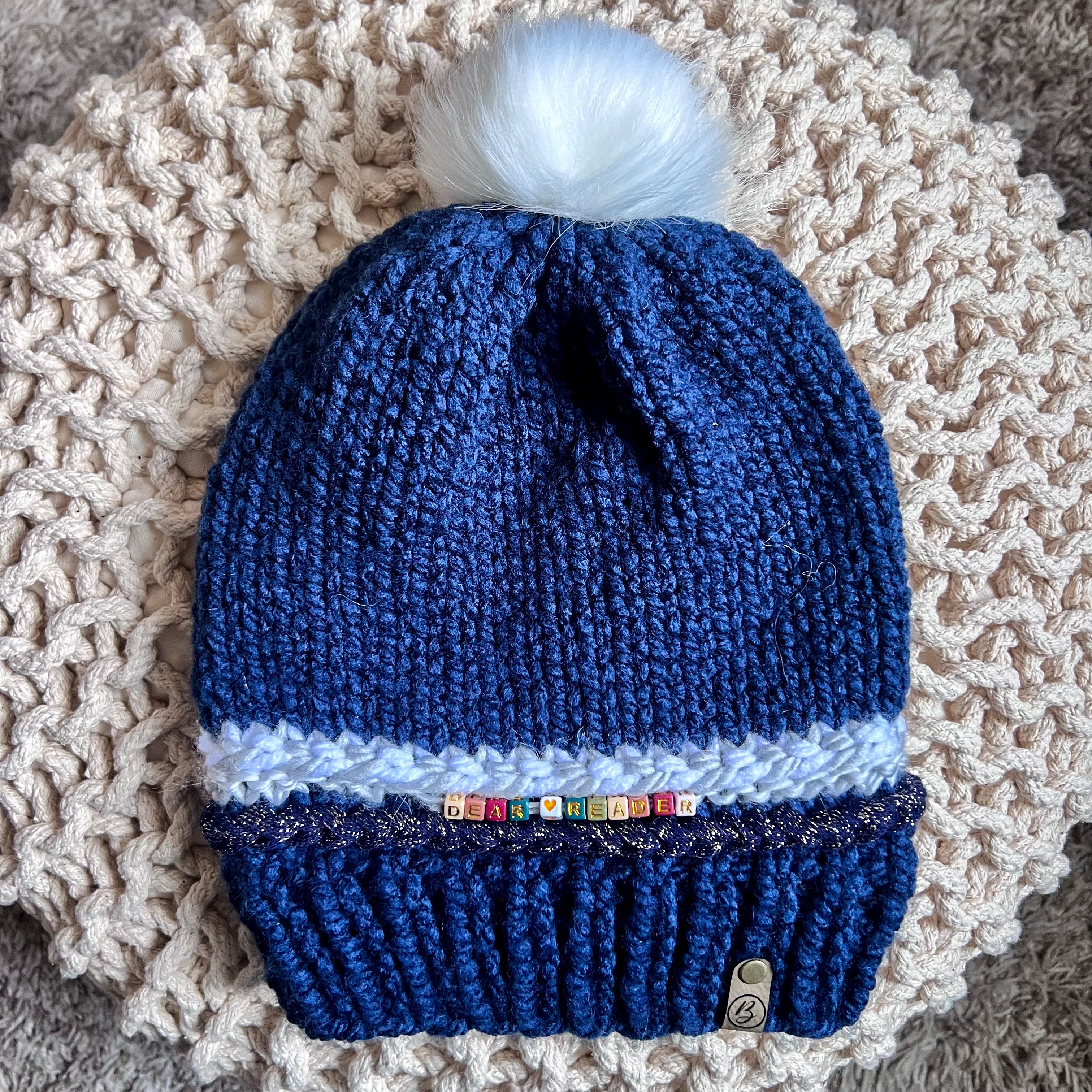 Friendship Bracelet Knitted Beanie - Dear Reader