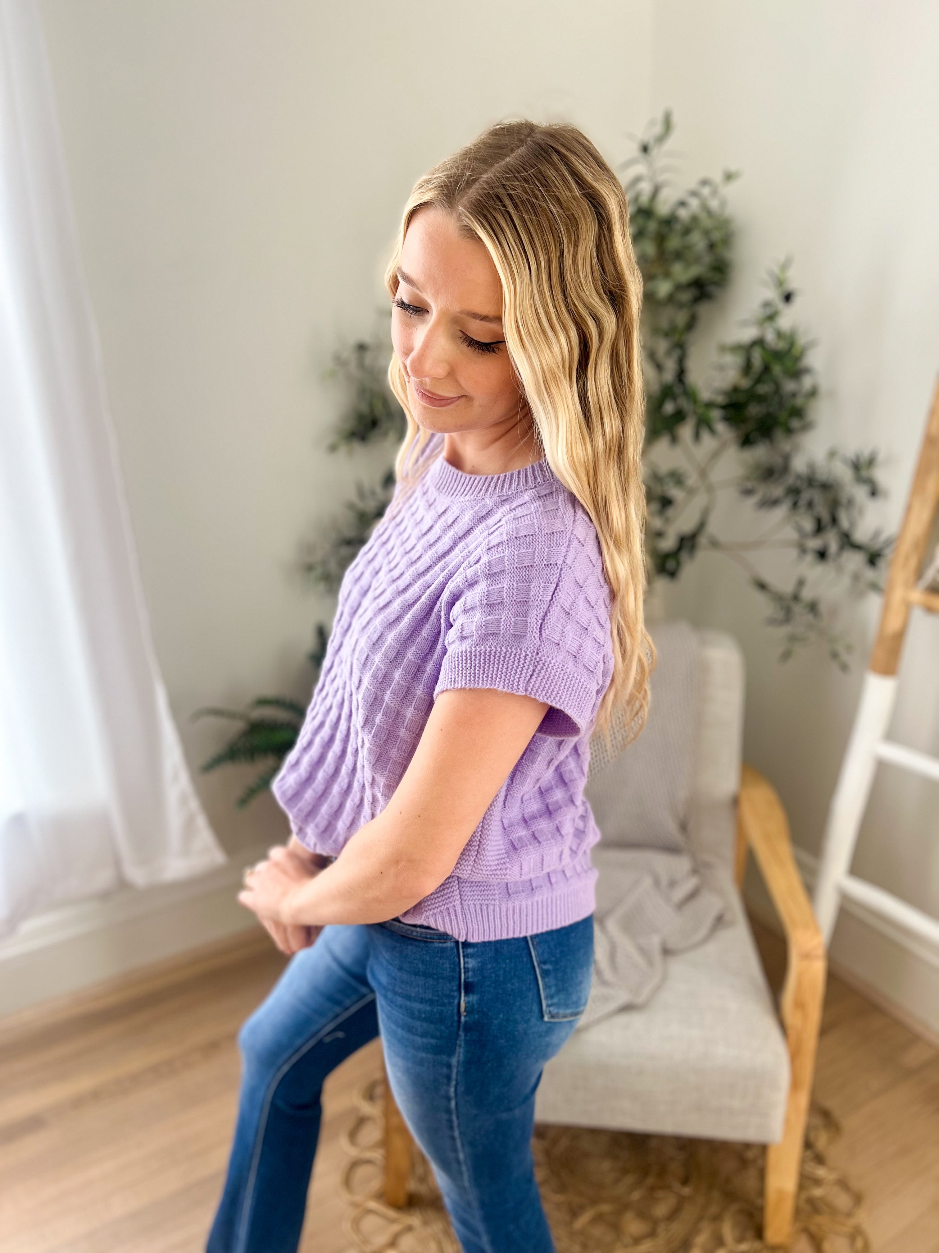 Kelly Knitted Top - Lavender