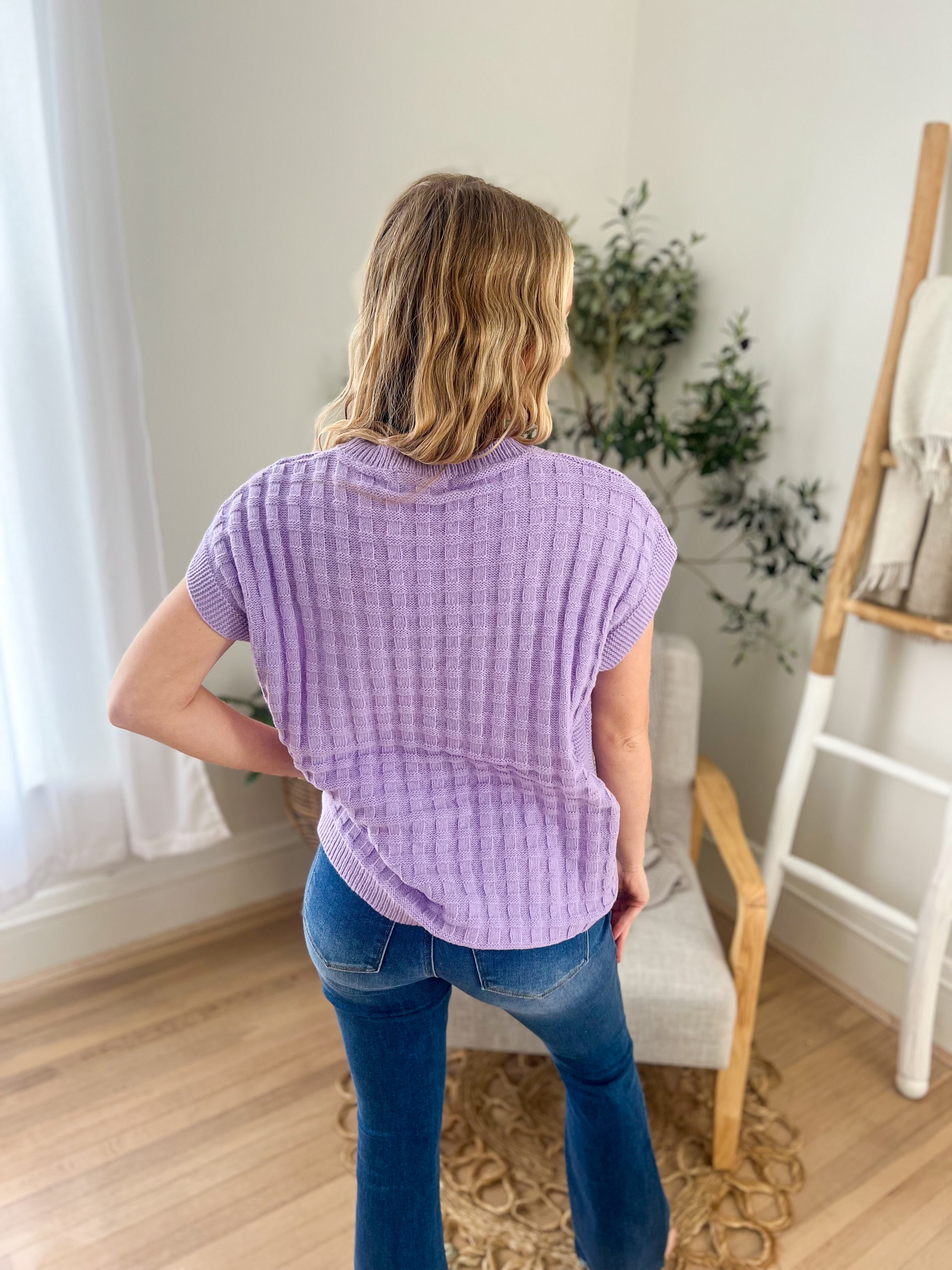 Kelly Knitted Top - Lavender