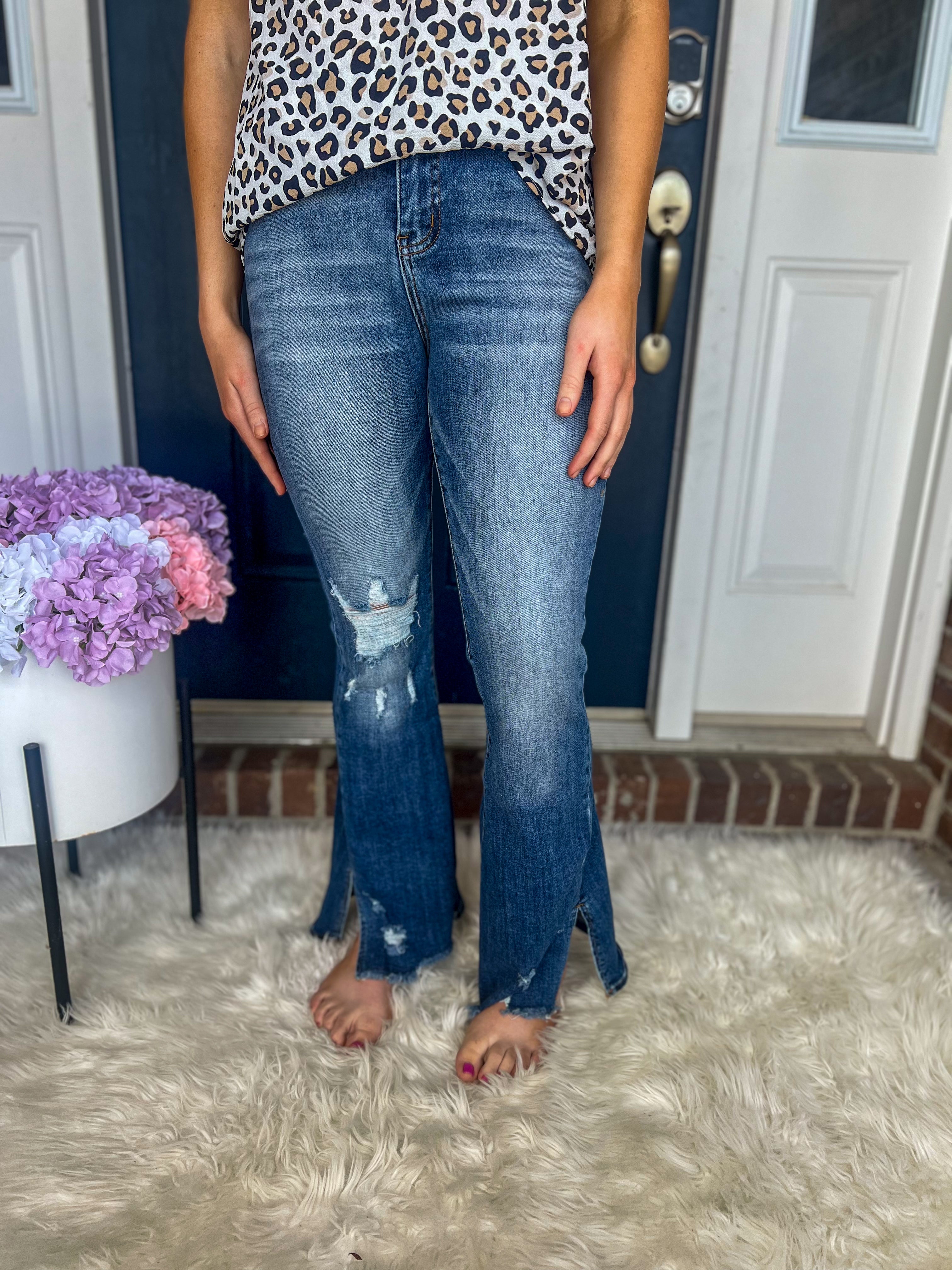 Blakeley Diesel Dark Wash Split Hem Jeans