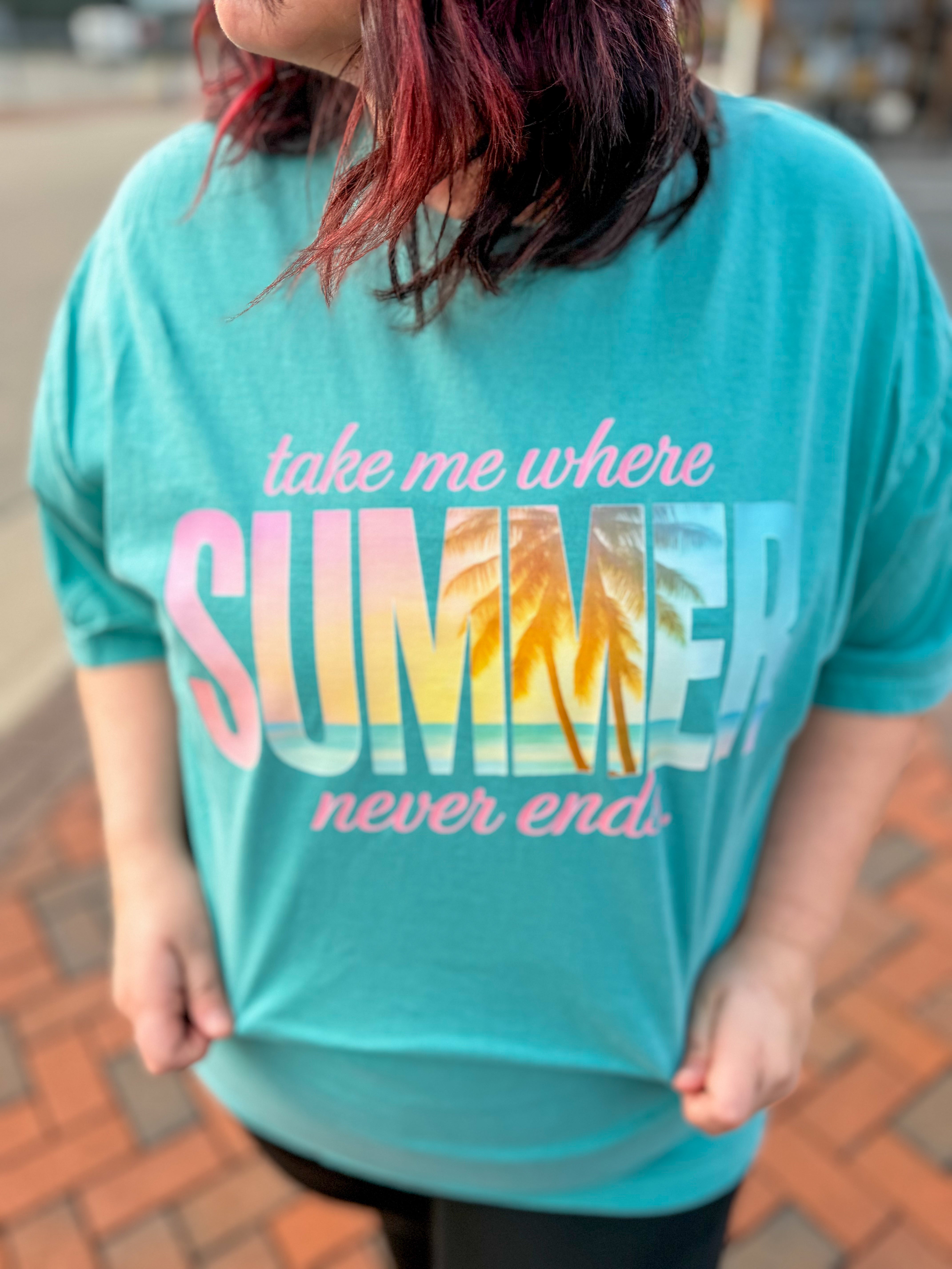 Take Me Where Summer Never Ends Tee or Sweatshirt
