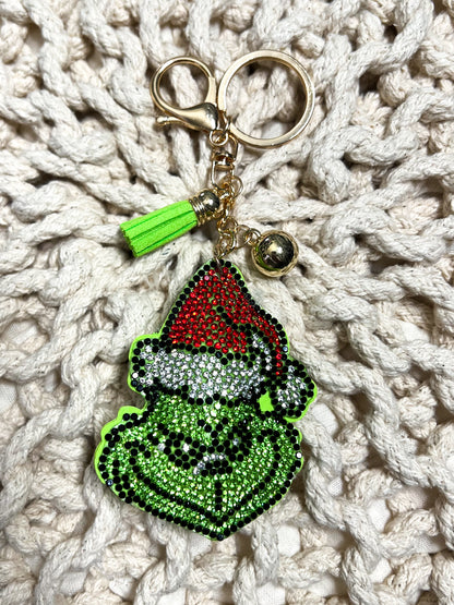 You're A Mean One Rhinestone Key Chain