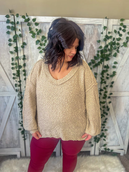 Emma Cozy Taupe Sweater