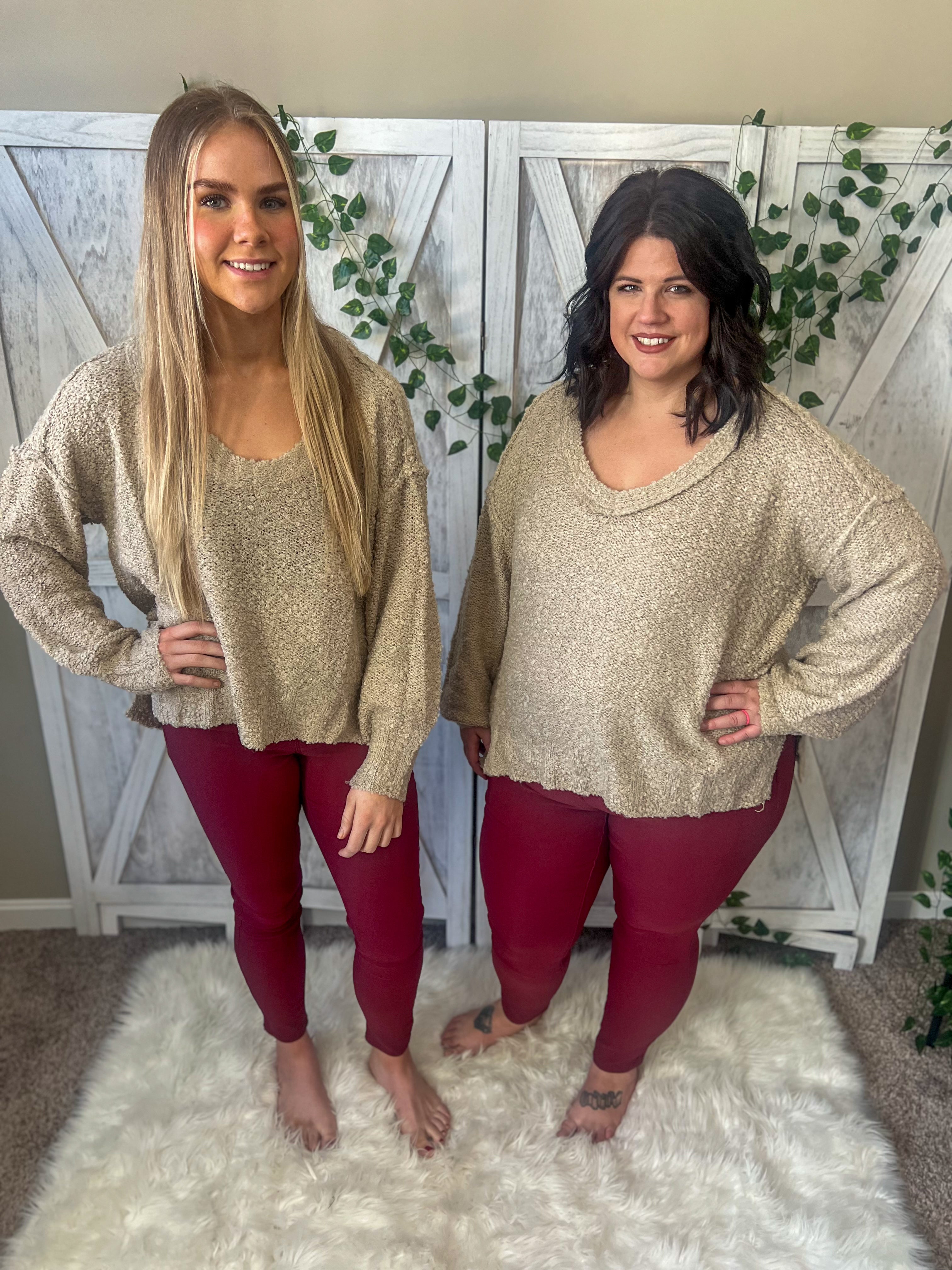 Emma Cozy Taupe Sweater