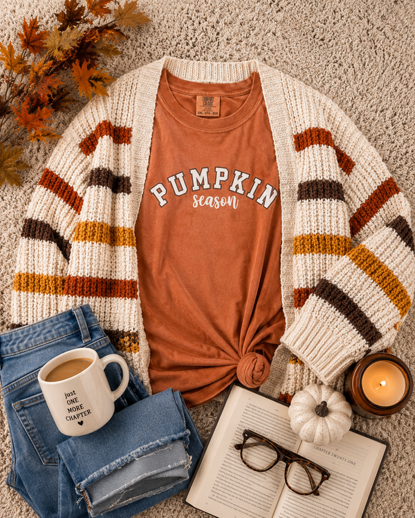 Cozy Striped Popcorn Cardigan
