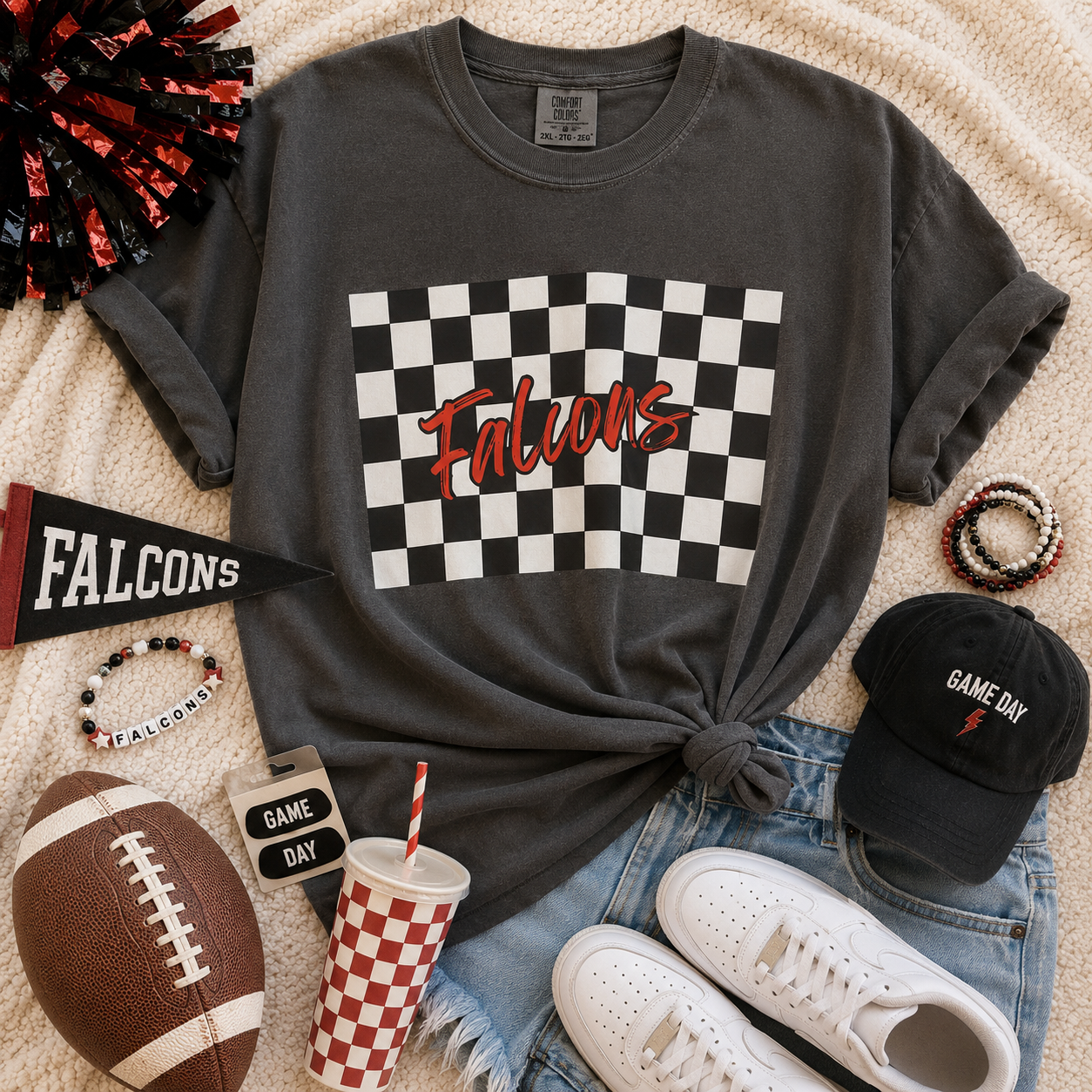 CUSTOM Checkered Spirit Tee