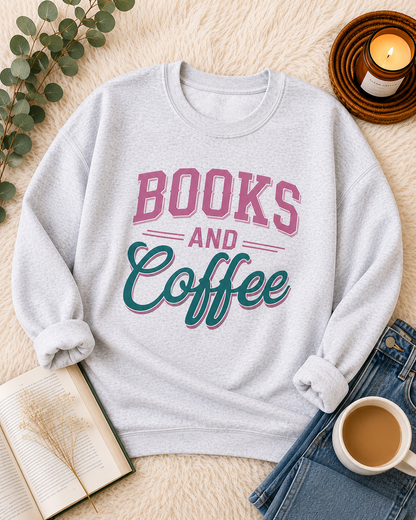 Books and Coffee Tee or Sweatshirt
