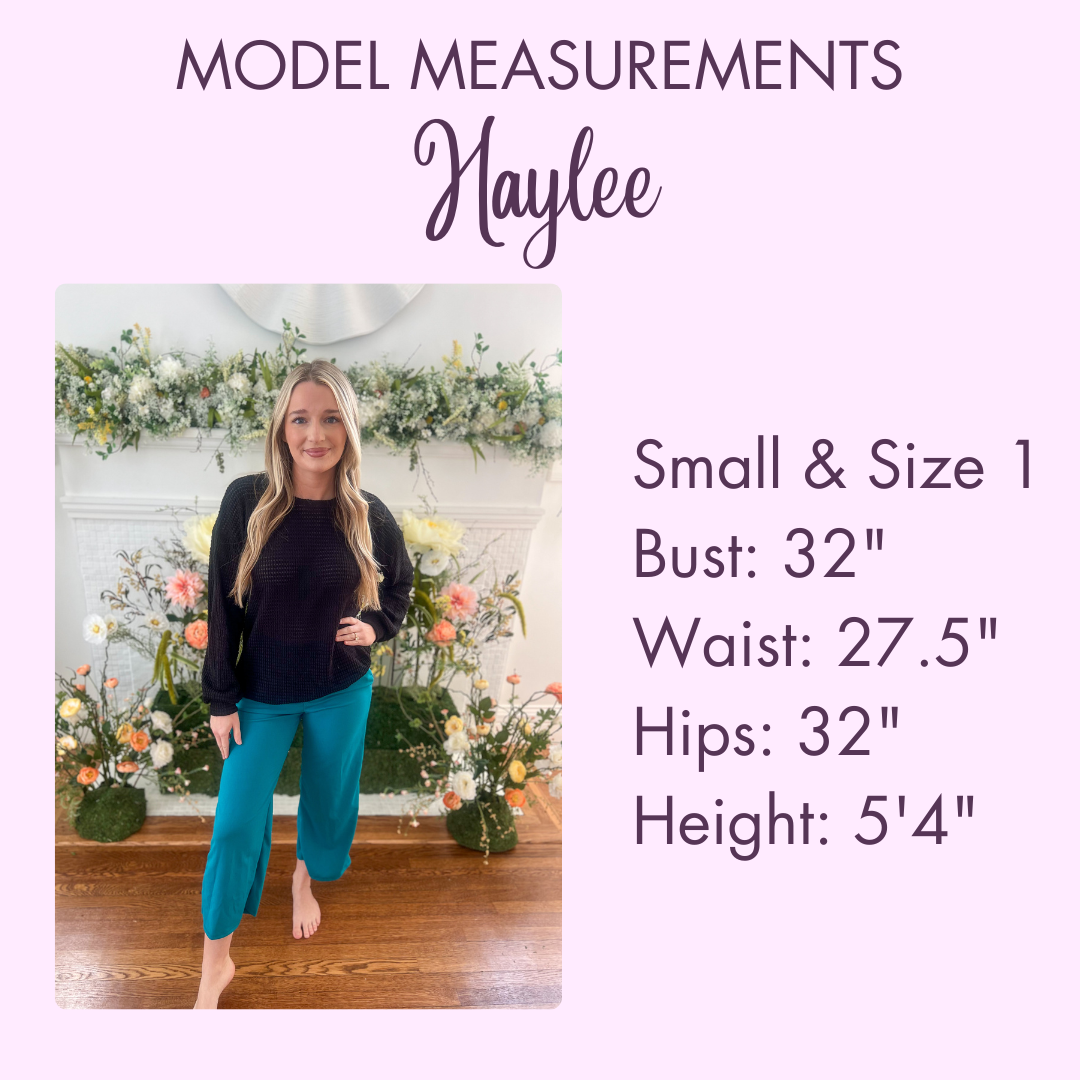 Lucy Wide Leg Stretchy Crop Pants - Black