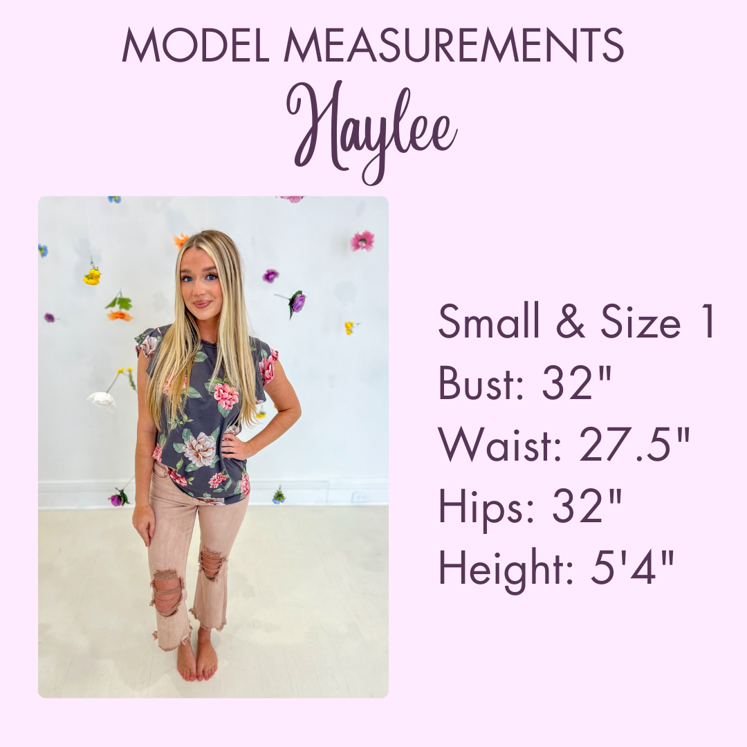 Samantha Bubble Sleeve Top - Gray