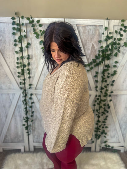 Emma Cozy Taupe Sweater