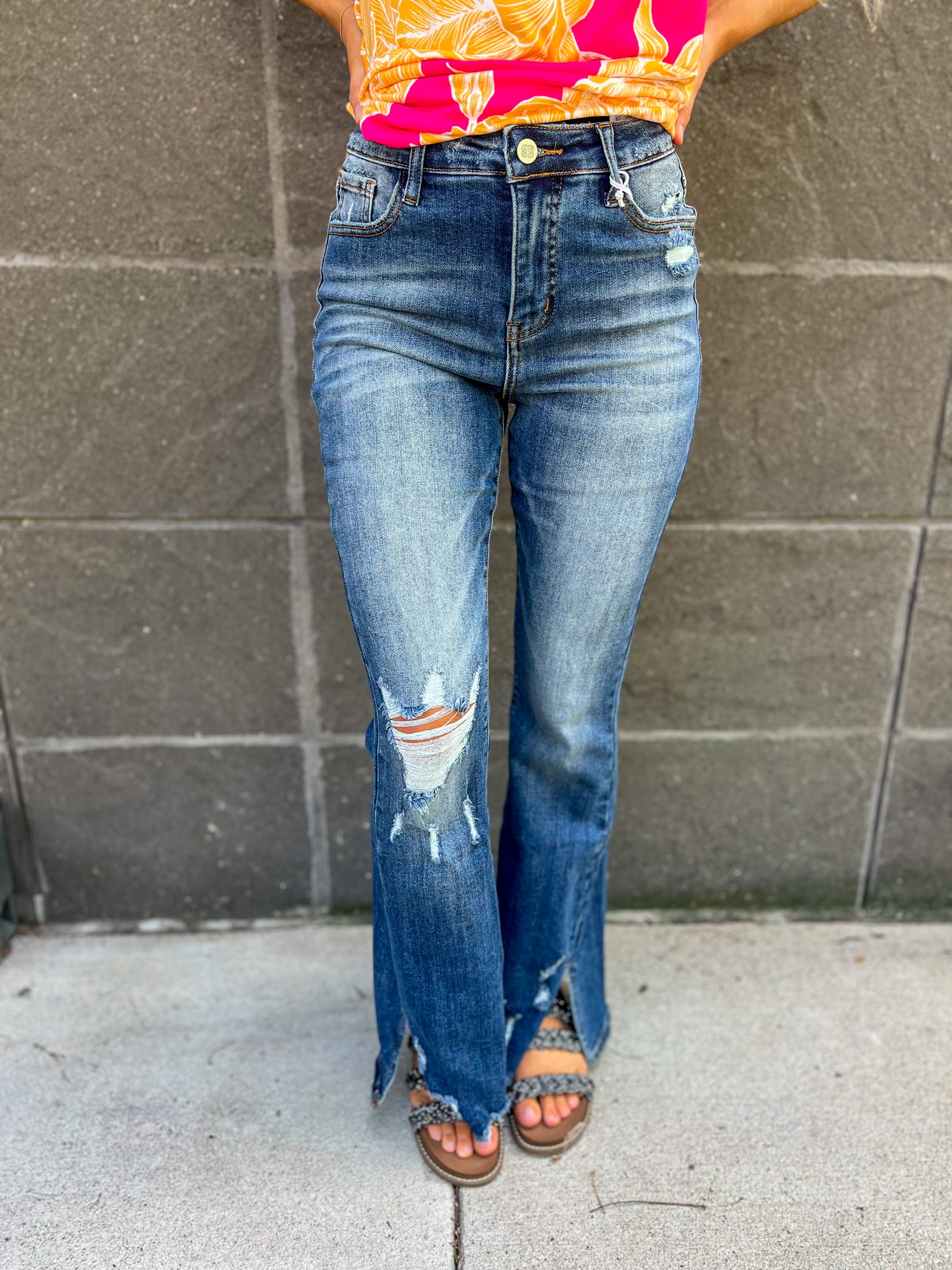 Blakeley Diesel Dark Wash Split Hem Jeans