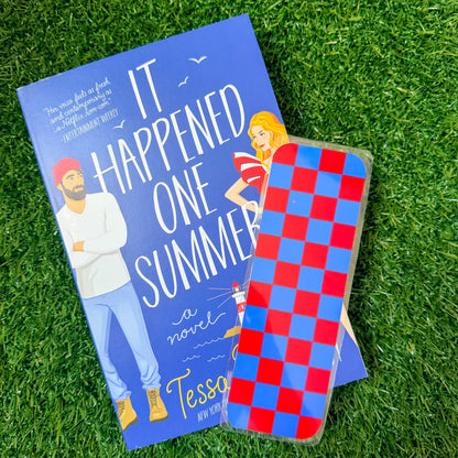 Red and Blue Checked Bookmark