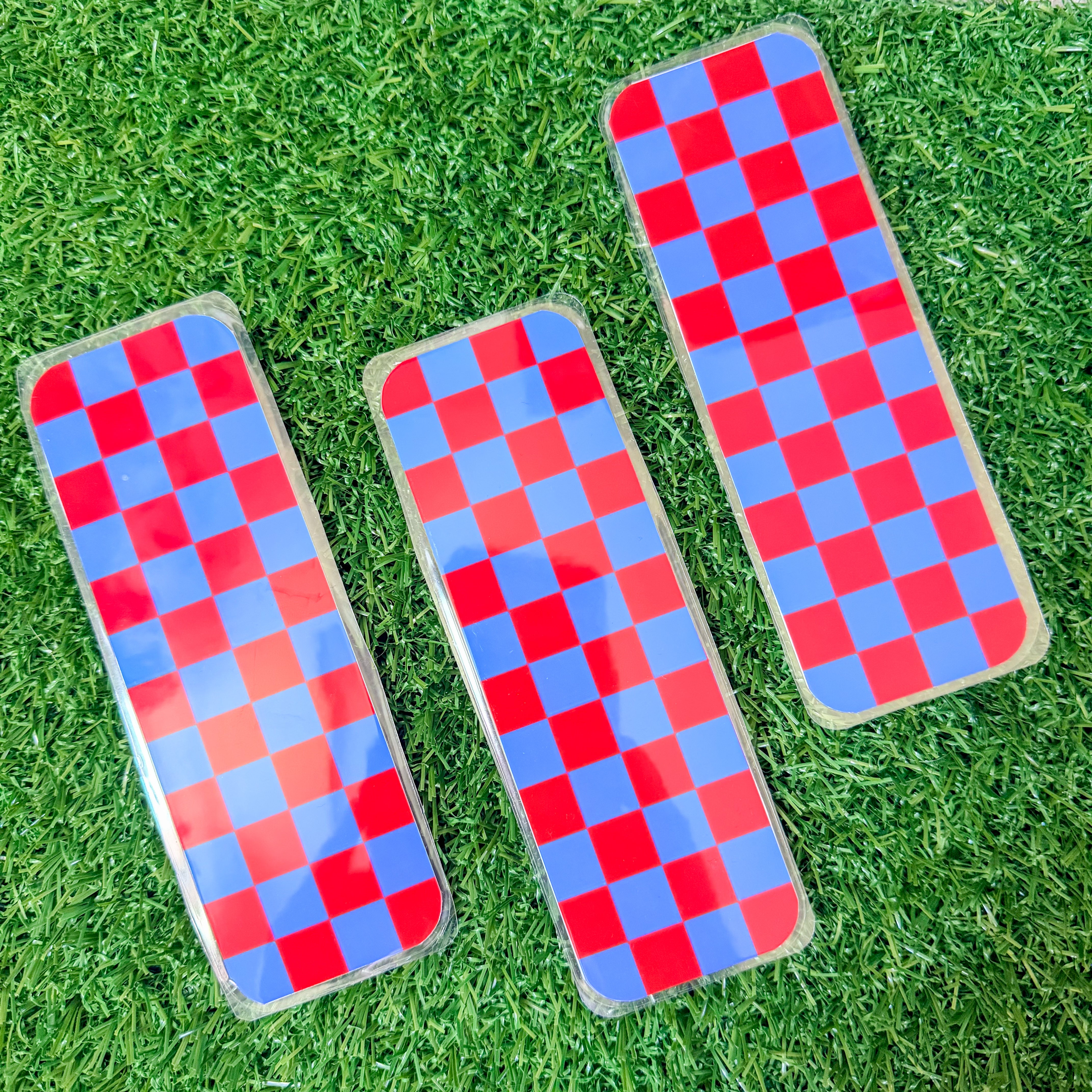 Red and Blue Checked Bookmark