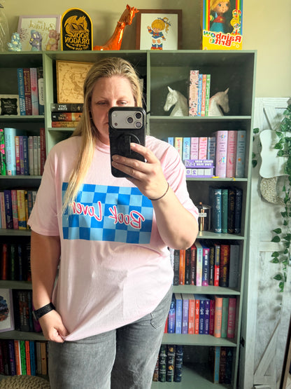 Book Lover Checkered Tee