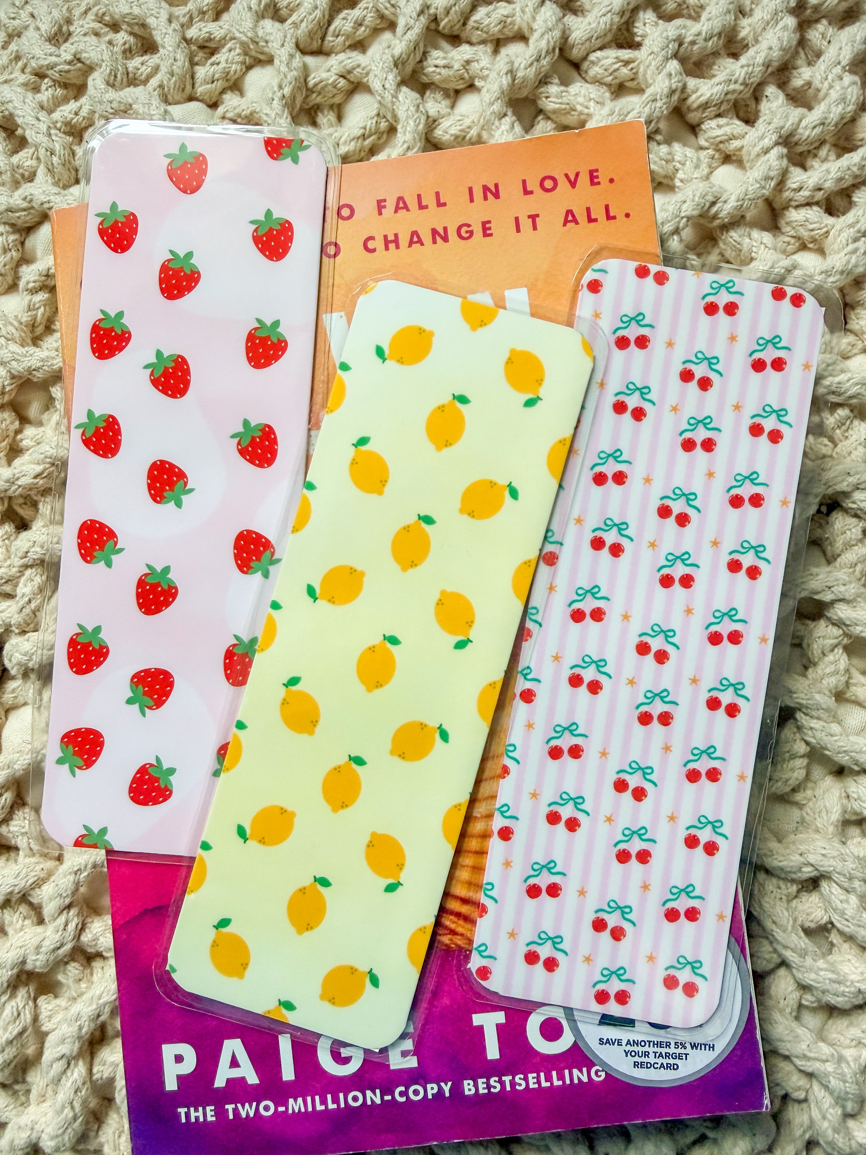 Summer Fruit Bookmark Set