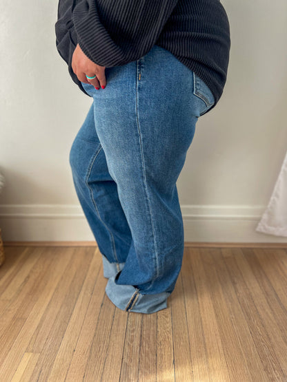 Lovervet Kendall Cuffed Wide Leg Jeans