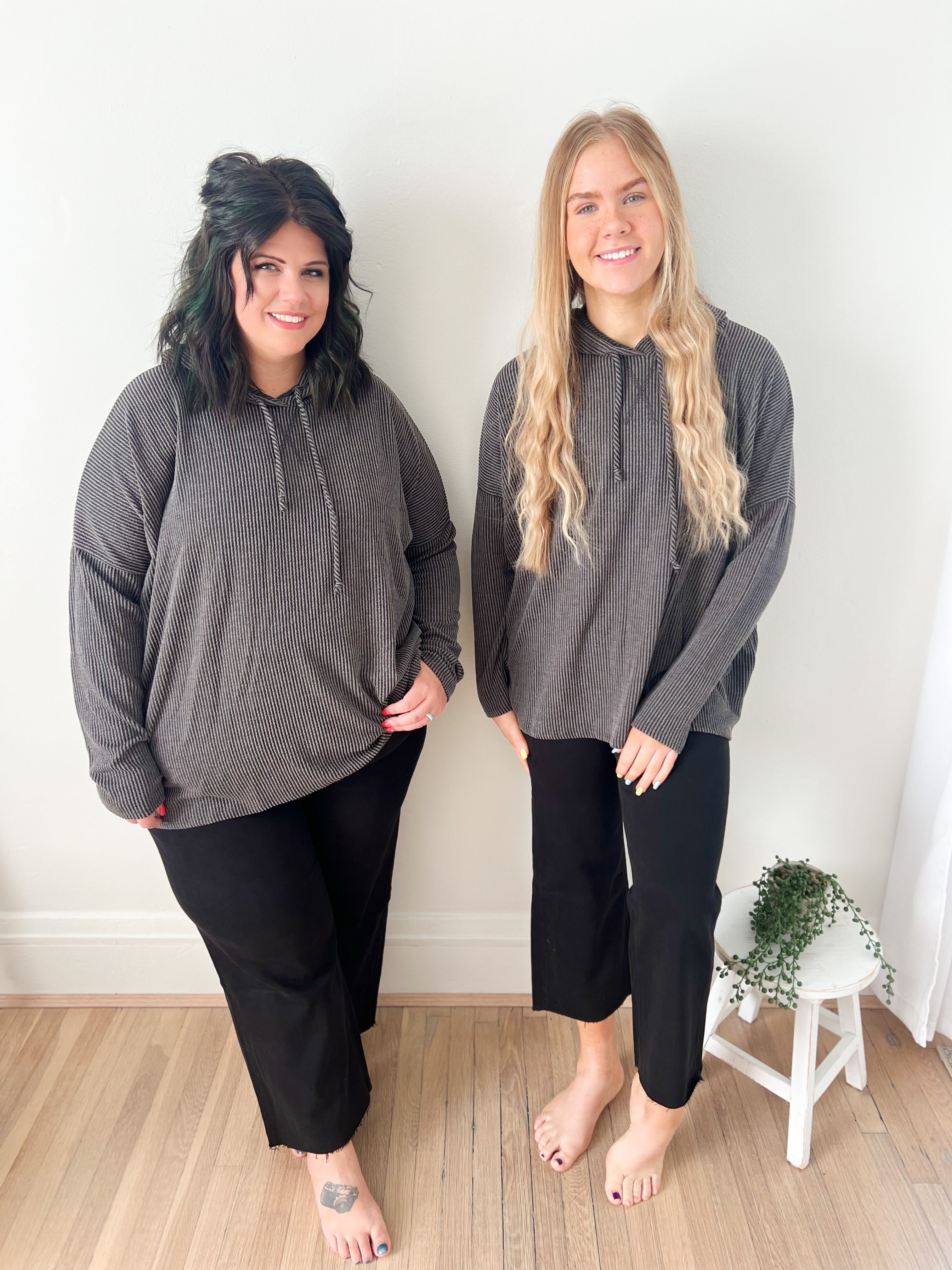 DOORBUSTER Charcoal Hooded Top