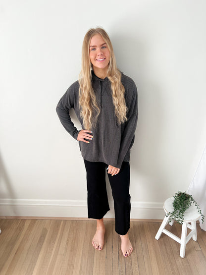 DOORBUSTER Charcoal Hooded Top