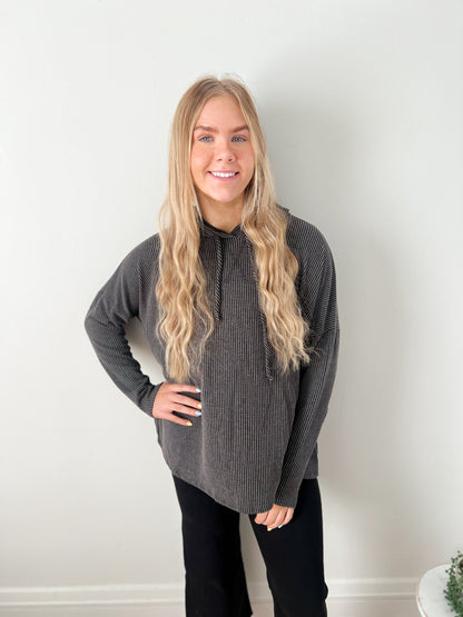 DOORBUSTER Charcoal Hooded Top