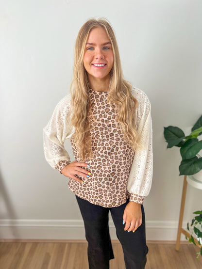 Leopard and Lace Top