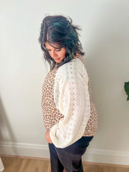 Leopard and Lace Top