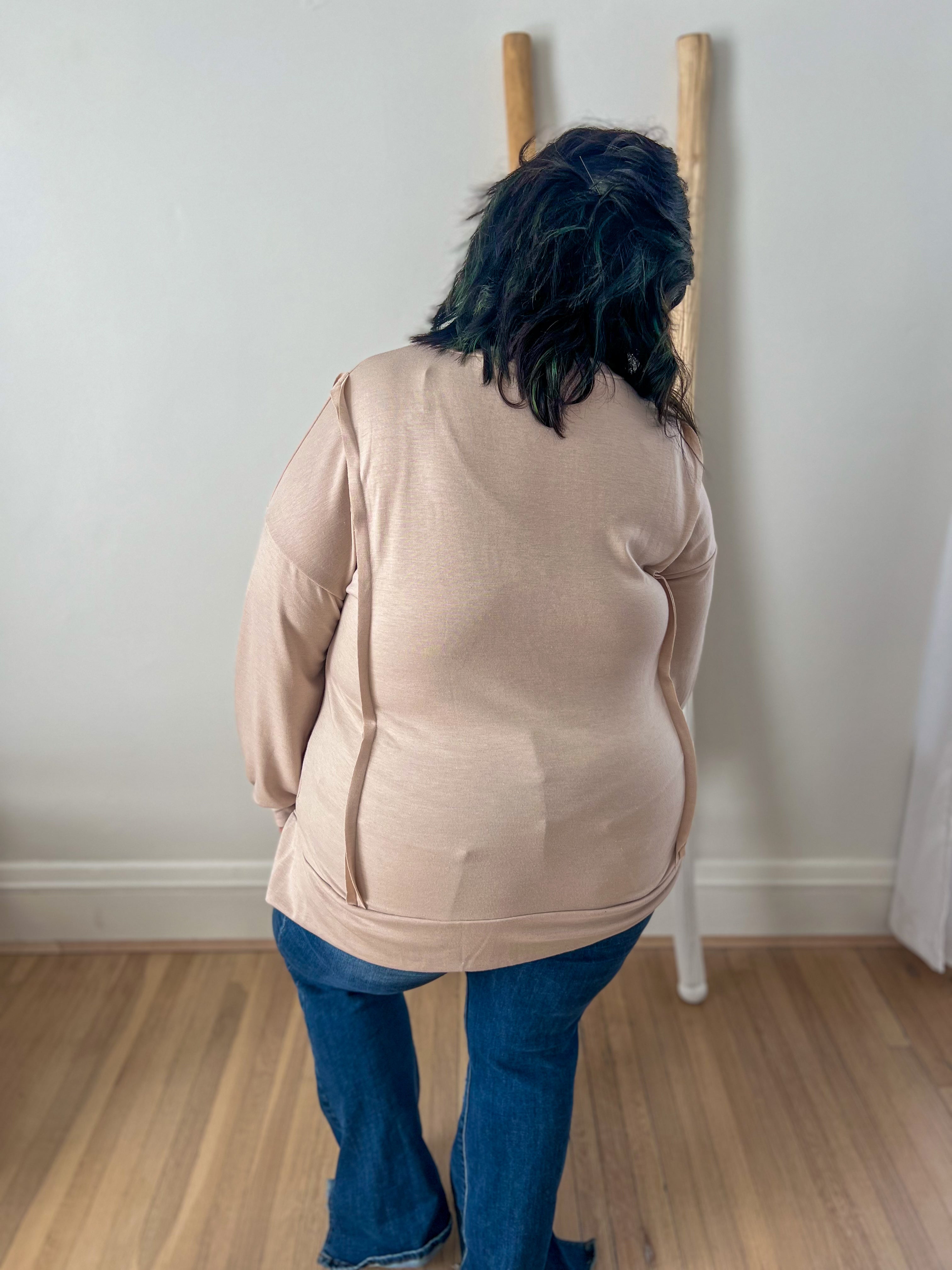 Lettie Oatmeal Long Sleeve Top